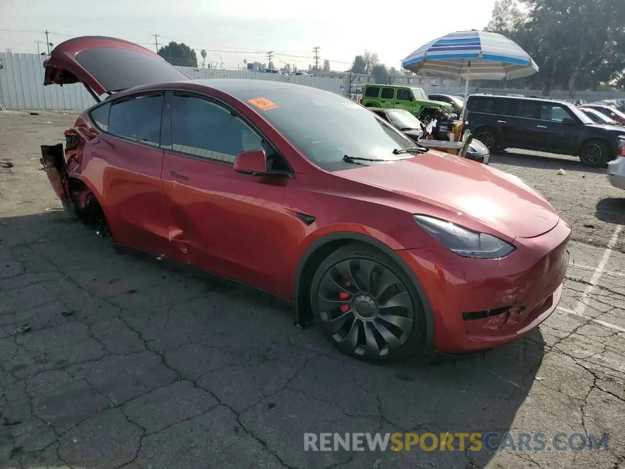 4 fotografías del automóvil dañado 7SAYGDEF5RF072803 TESLA MODEL Y 2024