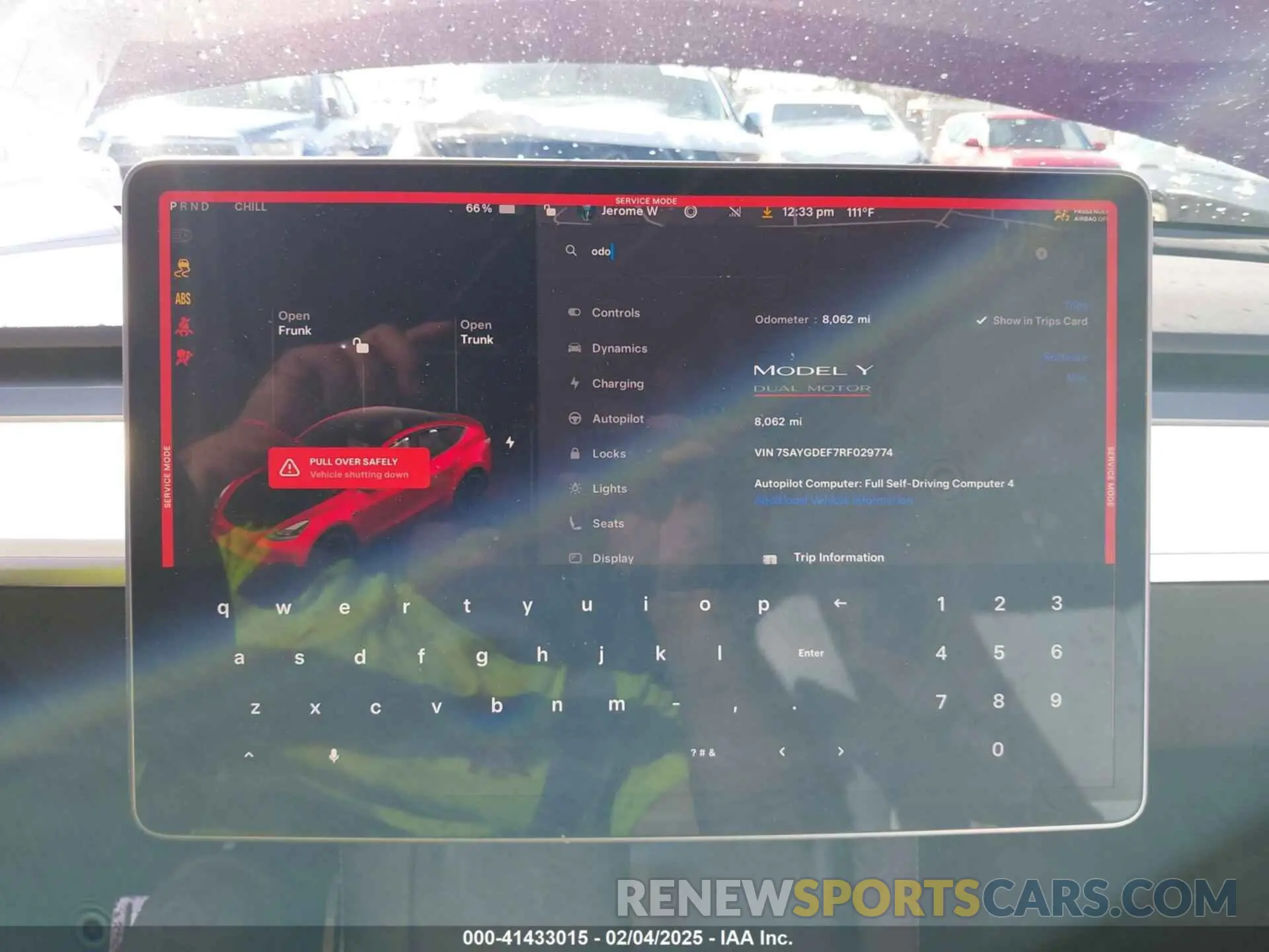 7 fotografías del automóvil dañado 7SAYGDEF7RF029774 TESLA MODEL Y 2024