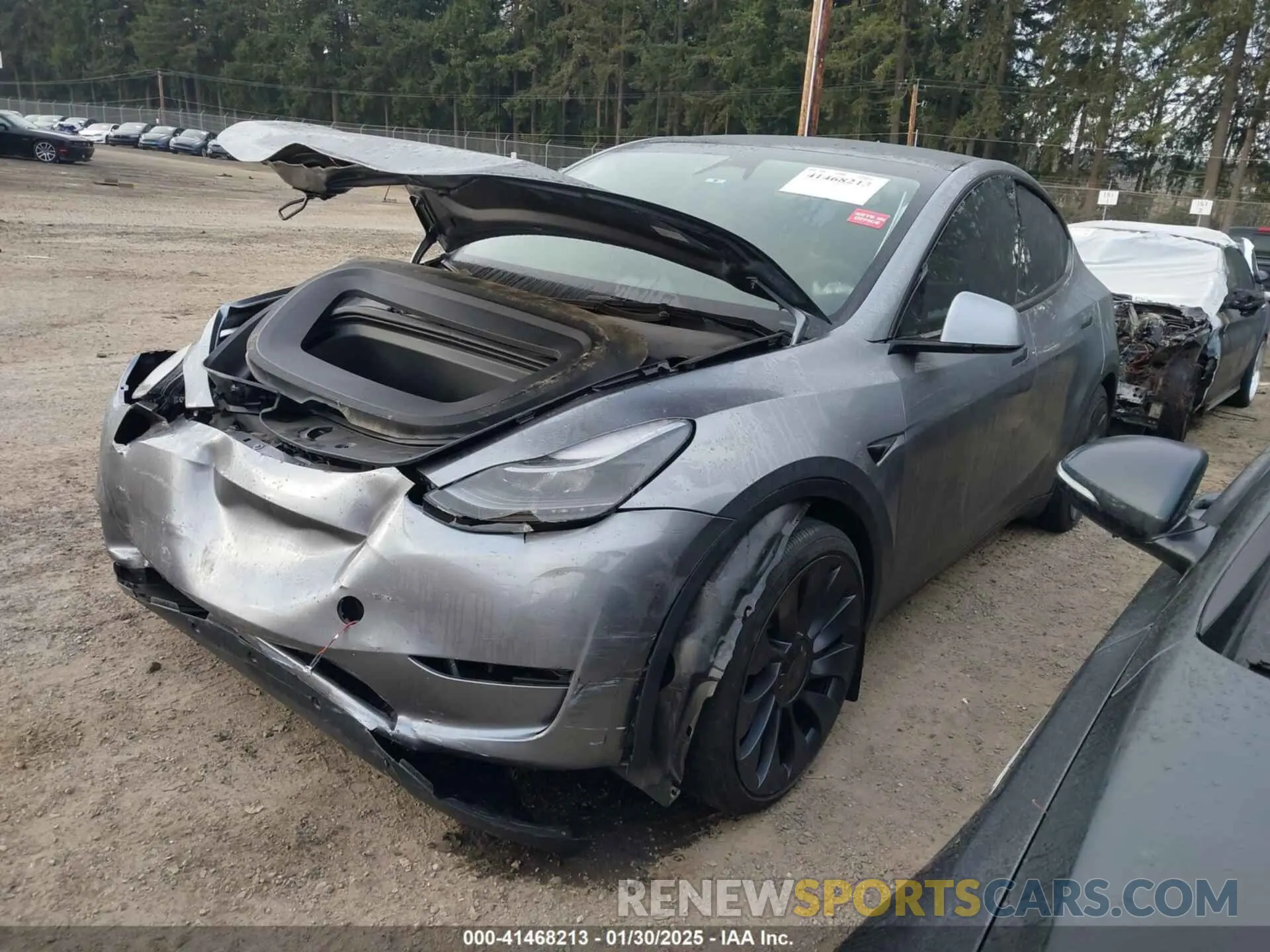 2 fotografías del automóvil dañado 7SAYGDEF9RF109982 TESLA MODEL Y 2024