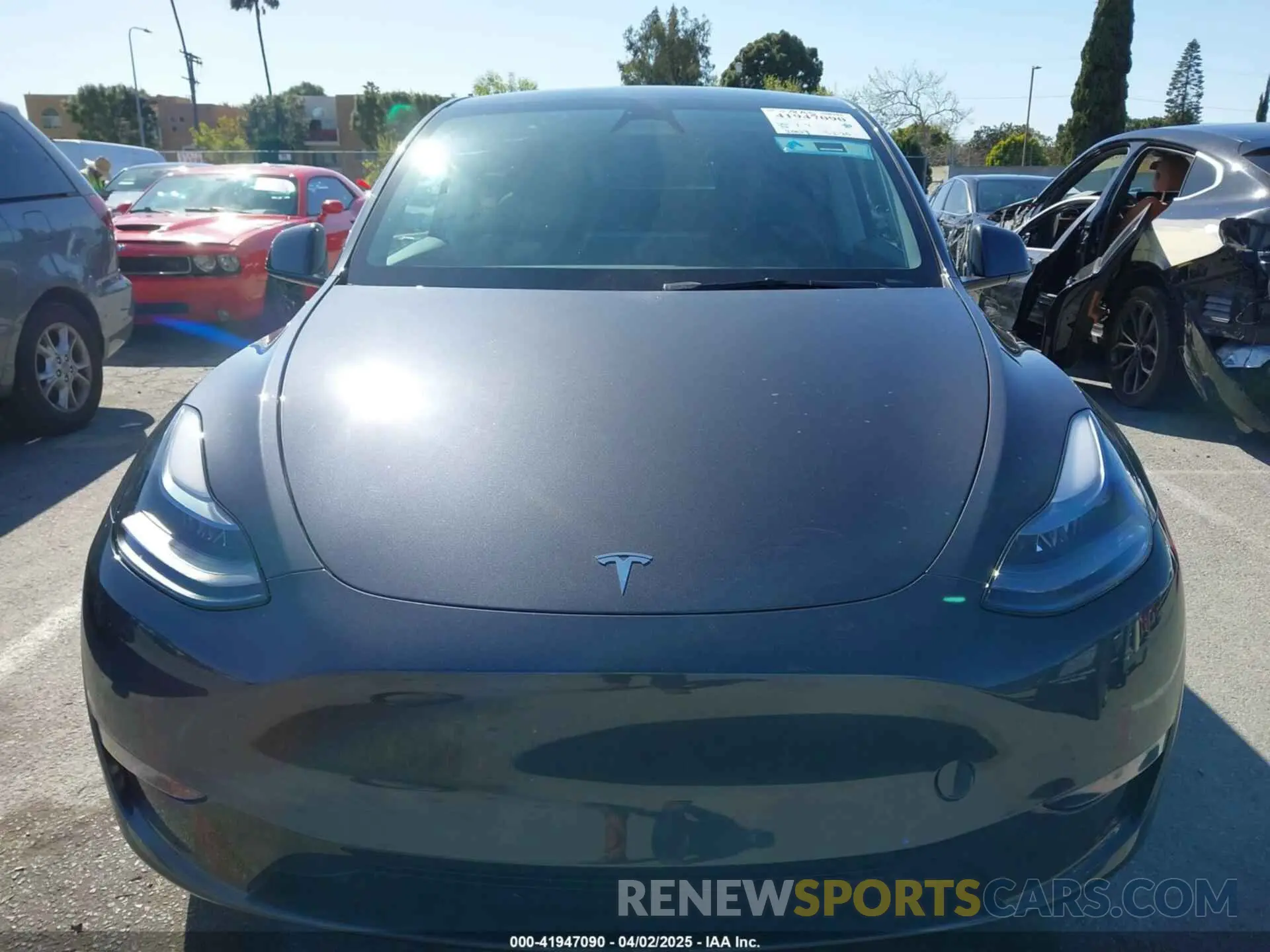 12 fotografías del automóvil dañado 7SAYGAEE1SF262383 TESLA MODEL Y 2025