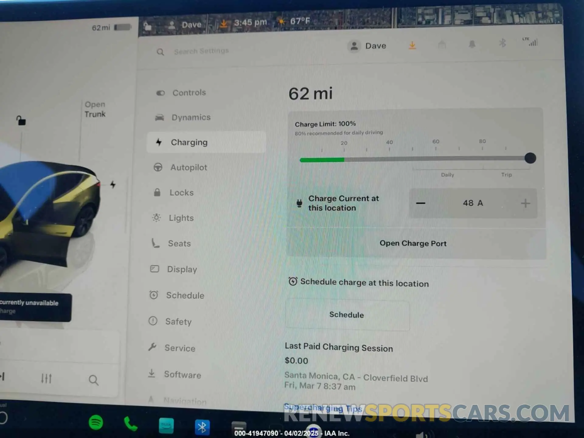 17 fotografías del automóvil dañado 7SAYGAEE1SF262383 TESLA MODEL Y 2025