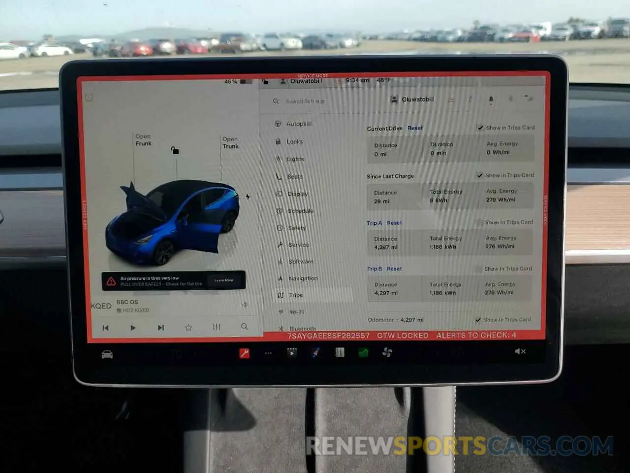 9 fotografías del automóvil dañado 7SAYGAEE8SF262557 TESLA MODEL Y 2025