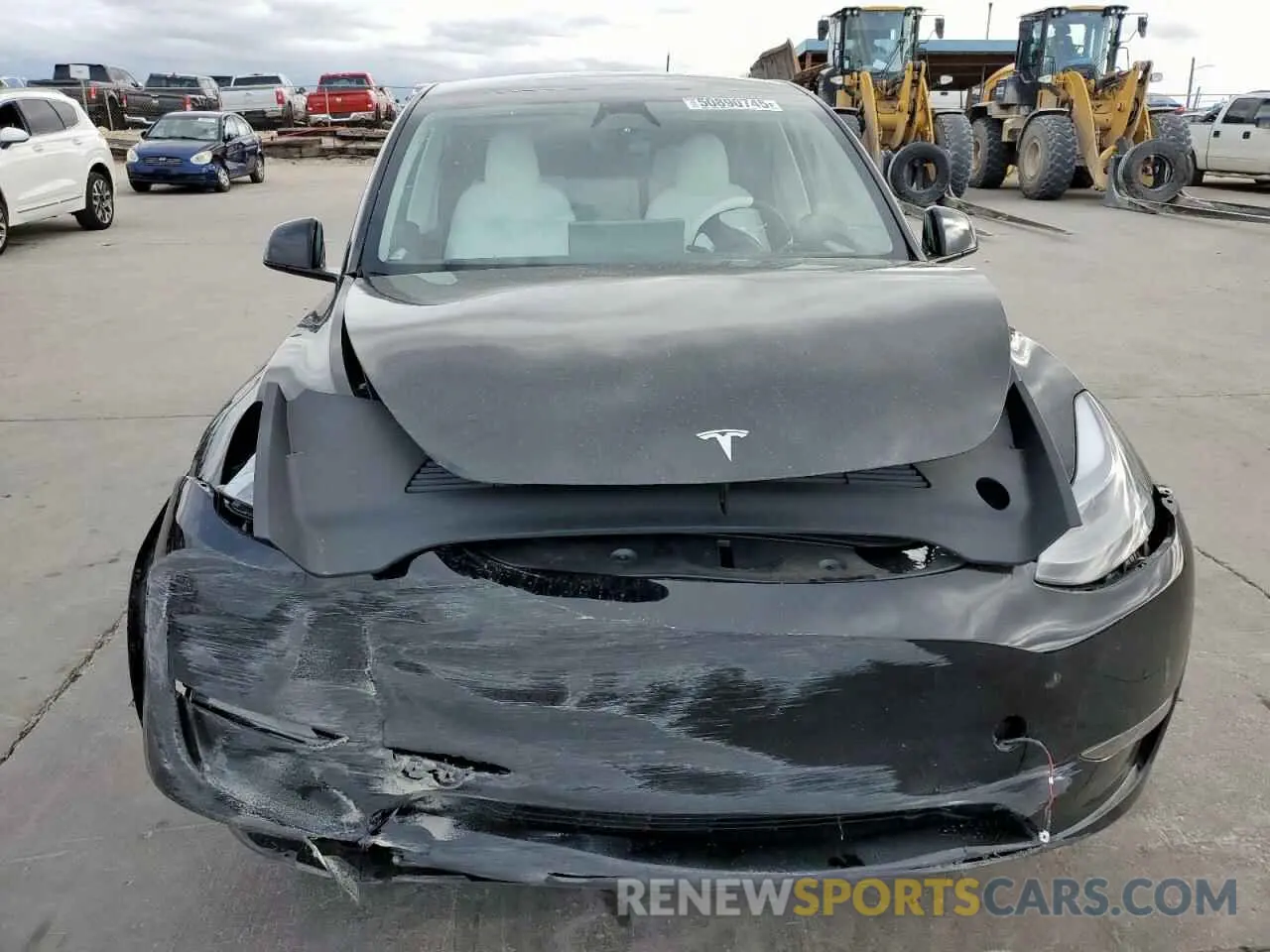 5 fotografías del automóvil dañado 7SAYGDED1SA358679 TESLA MODEL Y 2025