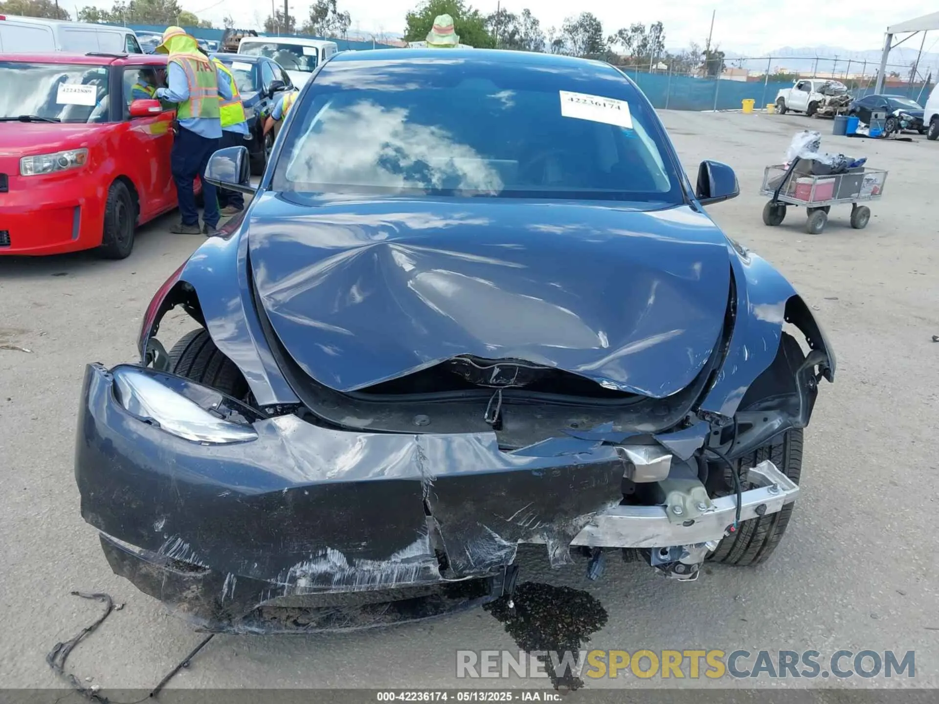 12 fotografías del automóvil dañado 7SAYGDED3SF266685 TESLA MODEL Y 2025