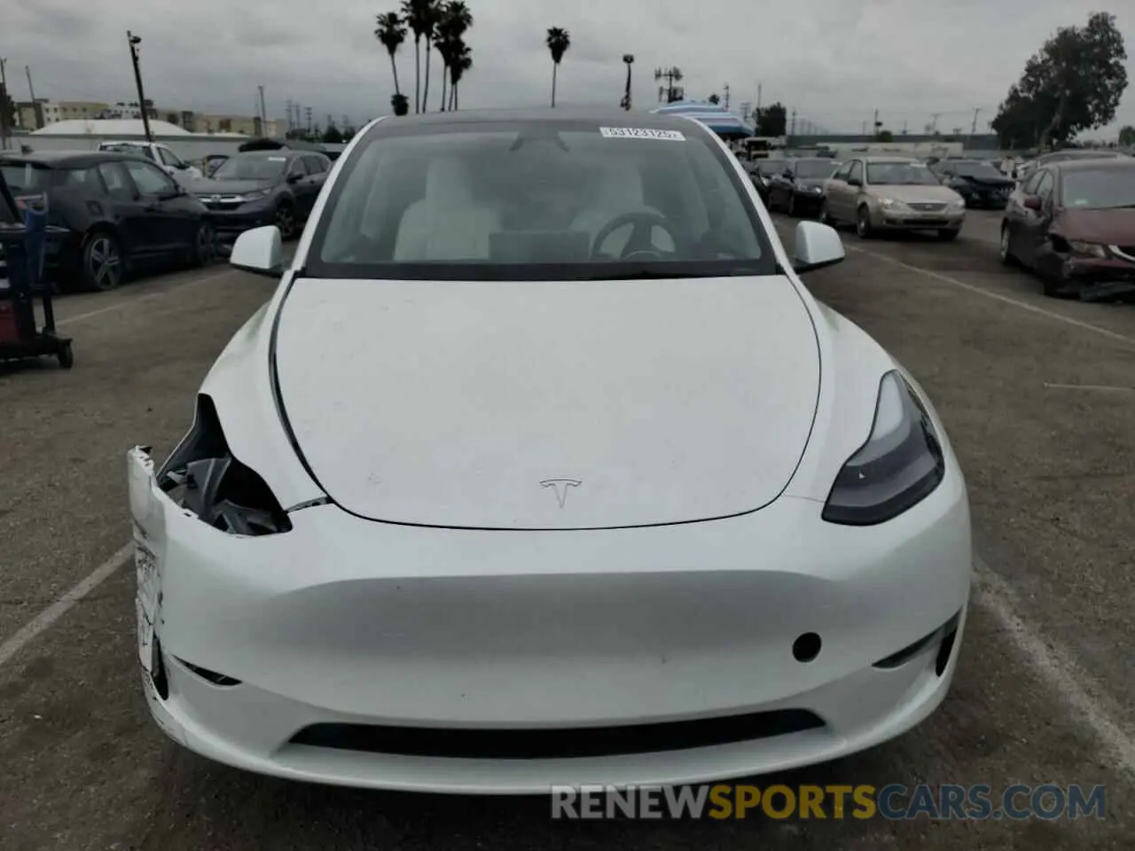 5 fotografías del automóvil dañado 7SAYGDED5SF228228 TESLA MODEL Y 2025