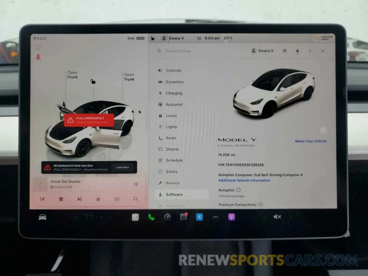 9 fotografías del automóvil dañado 7SAYGDED5SF228228 TESLA MODEL Y 2025