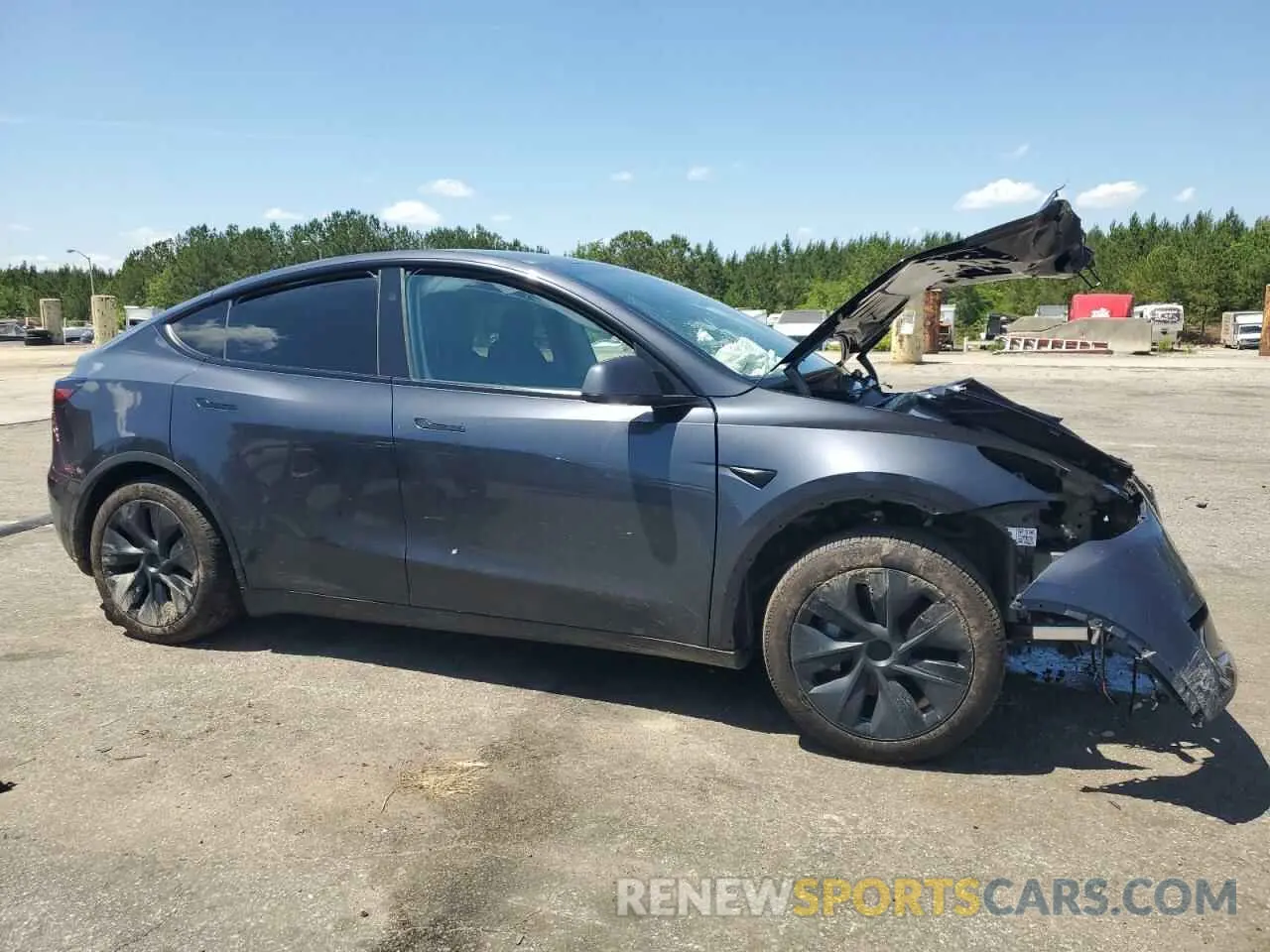 4 fotografías del automóvil dañado 7SAYGDED7SA348741 TESLA MODEL Y 2025