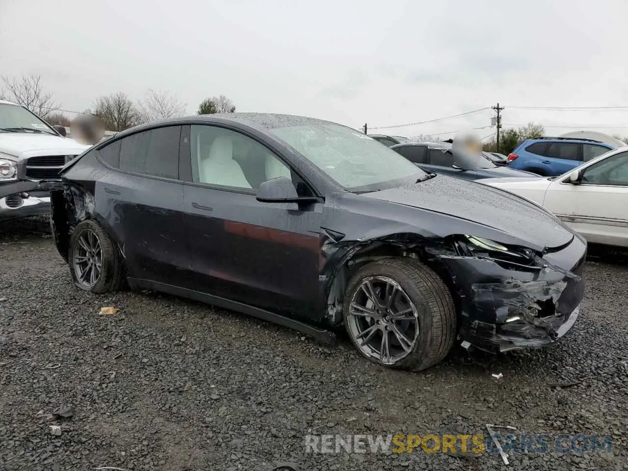 4 fotografías del automóvil dañado 7SAYGDEE1SA353779 TESLA MODEL Y 2025