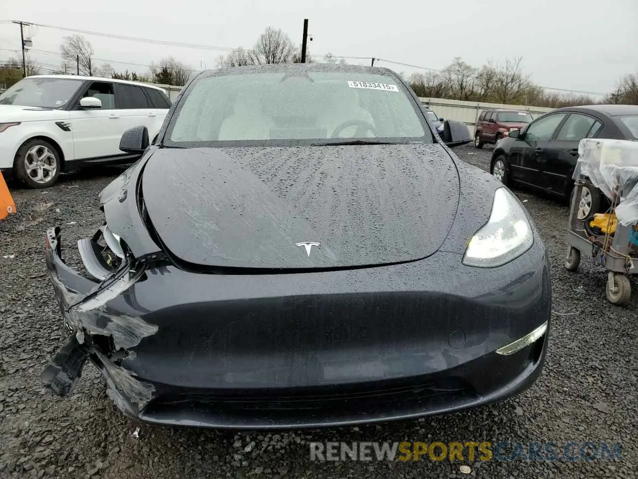 5 fotografías del automóvil dañado 7SAYGDEE1SA353779 TESLA MODEL Y 2025