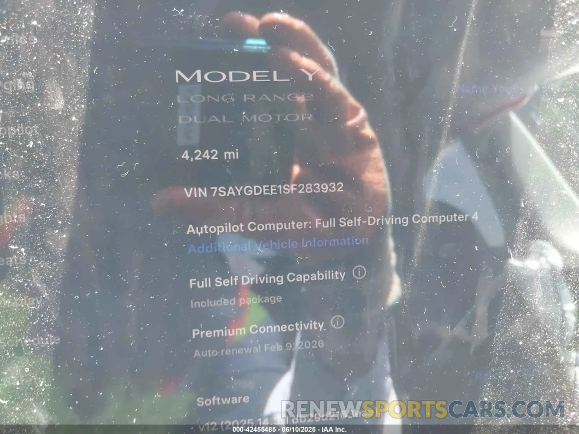 14 fotografías del automóvil dañado 7SAYGDEE1SF283932 TESLA MODEL Y 2025