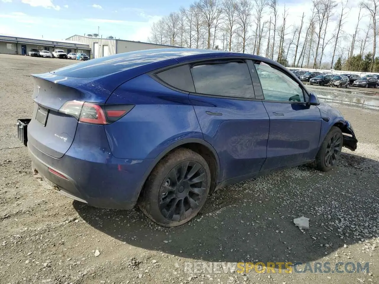 3 fotografías del automóvil dañado 7SAYGDEE5SF249489 TESLA MODEL Y 2025