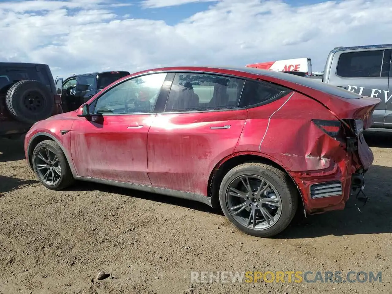 2 fotografías del automóvil dañado 7SAYGDEE7SF286737 TESLA MODEL Y 2025