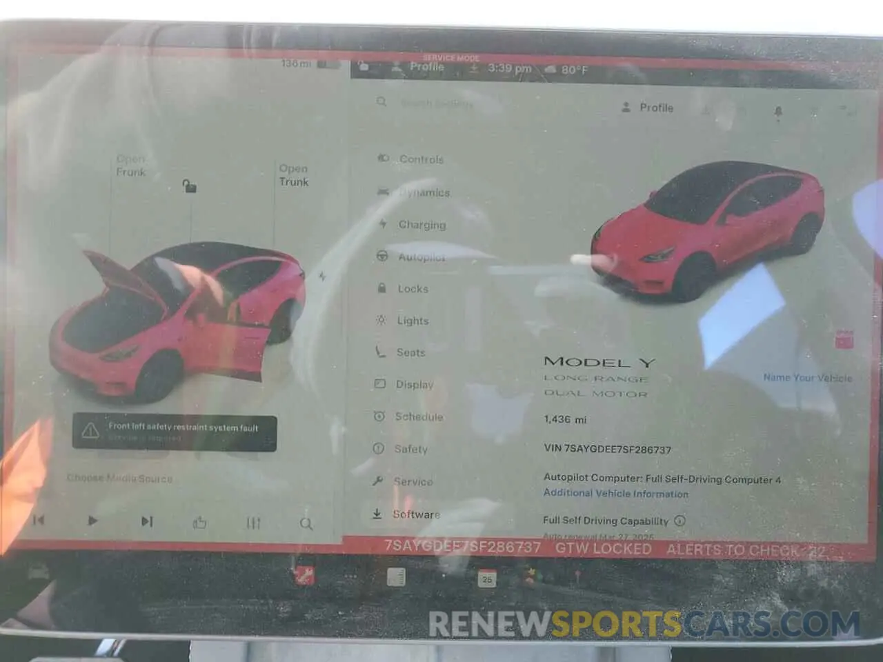 9 fotografías del automóvil dañado 7SAYGDEE7SF286737 TESLA MODEL Y 2025