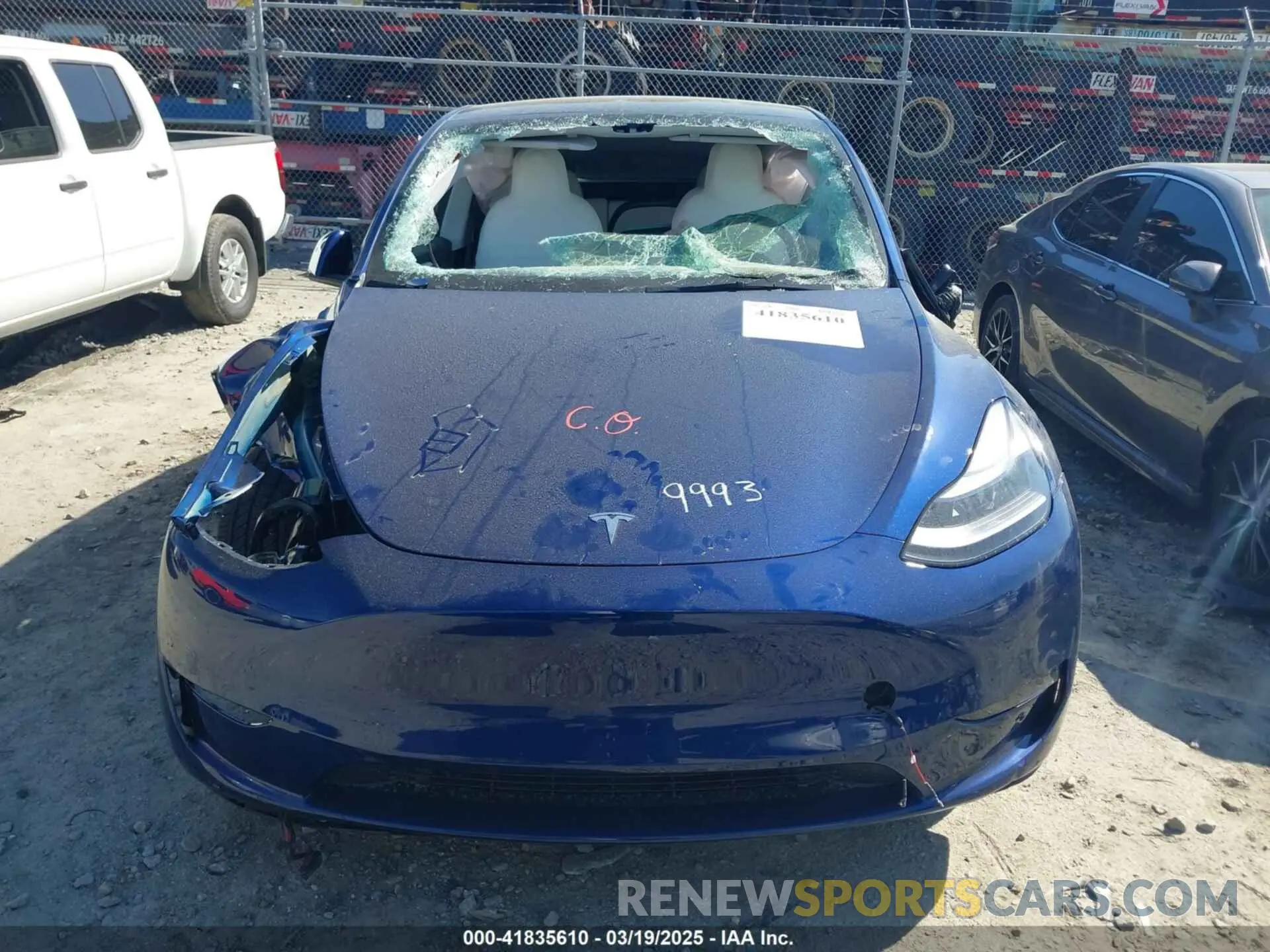12 fotografías del automóvil dañado 7SAYGDEEXSA346006 TESLA MODEL Y 2025