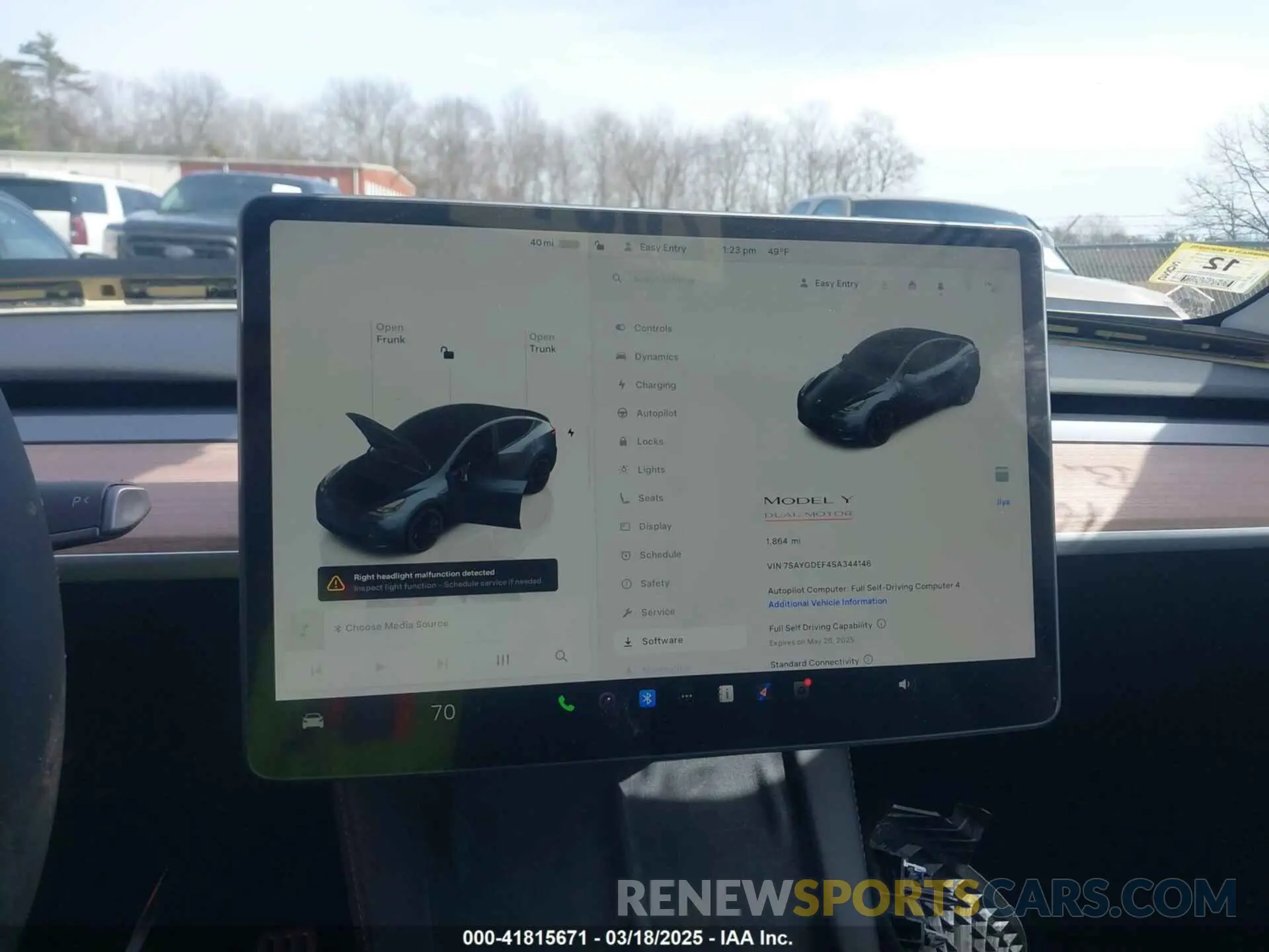 19 fotografías del automóvil dañado 7SAYGDEF4SA344146 TESLA MODEL Y 2025