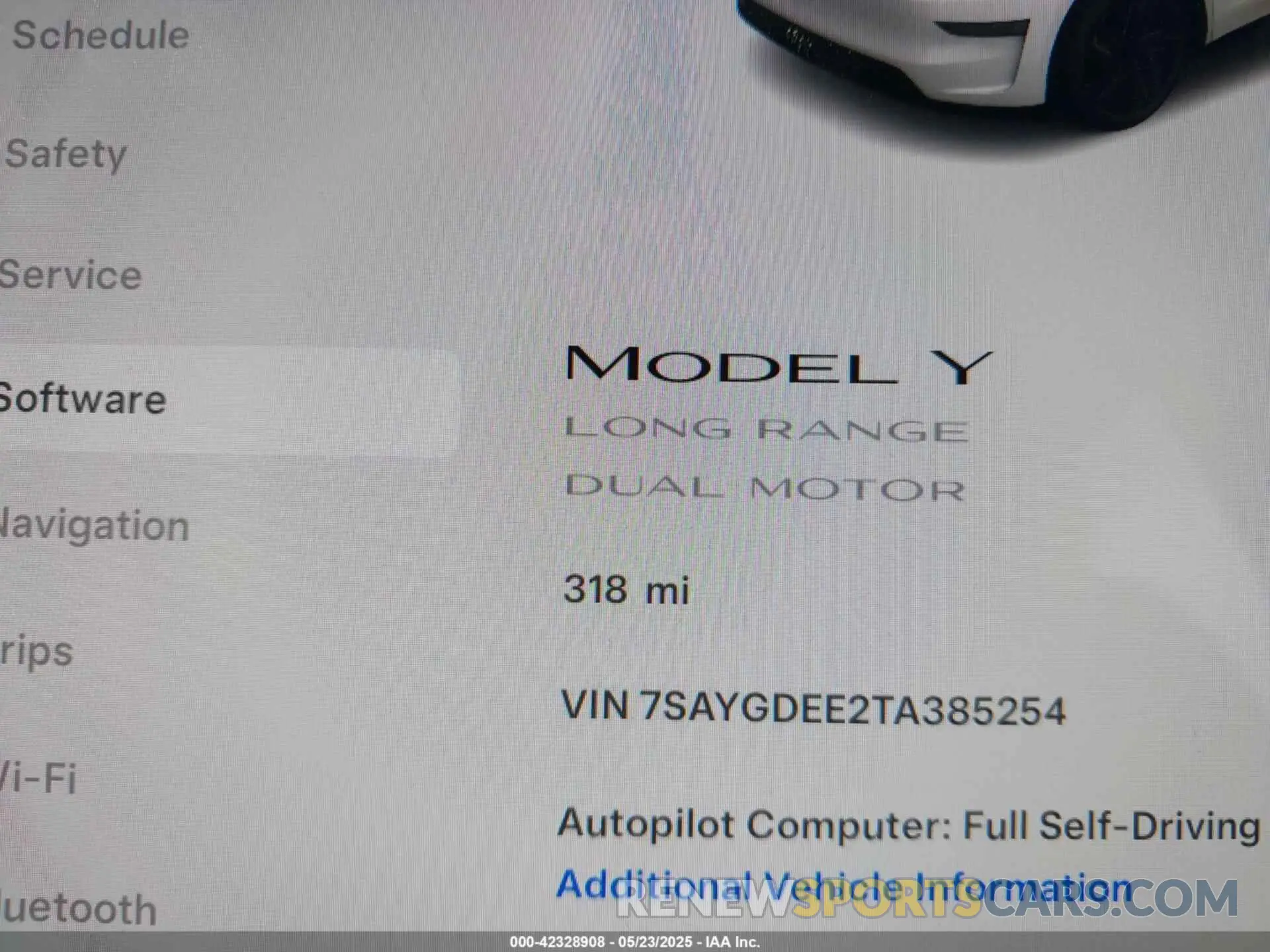 7 fotografías del automóvil dañado 7SAYGDEE2TA385254 TESLA MODEL Y 2026