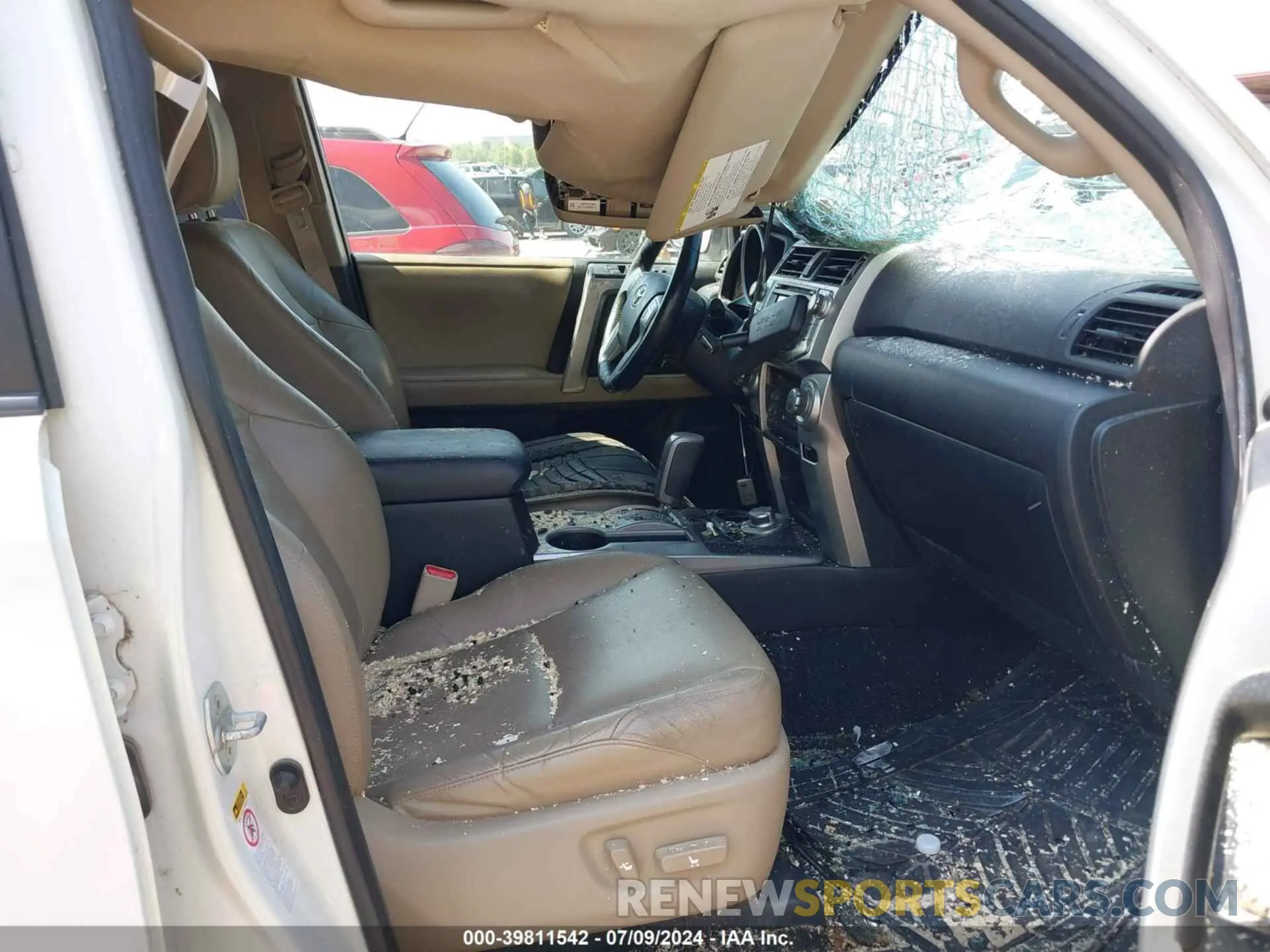 5 fotografías del automóvil dañado JTEBU5JR0D5115273 TOYOTA 4RUNNER 2013