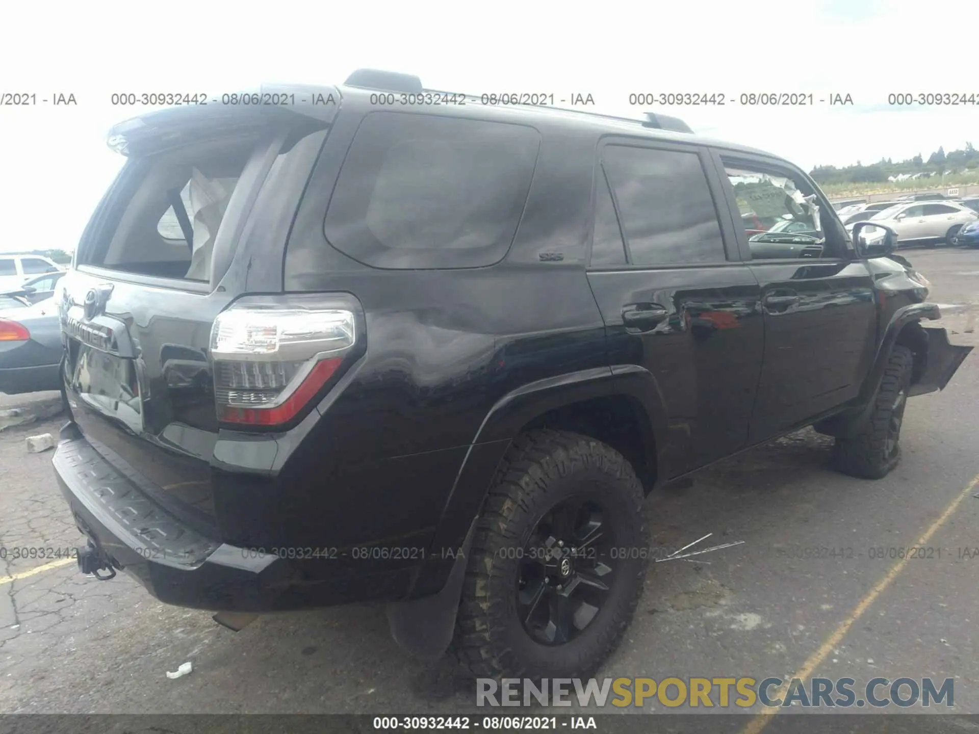 4 fotografías del automóvil dañado JTEBU5JR1K5632742 TOYOTA 4RUNNER 2019