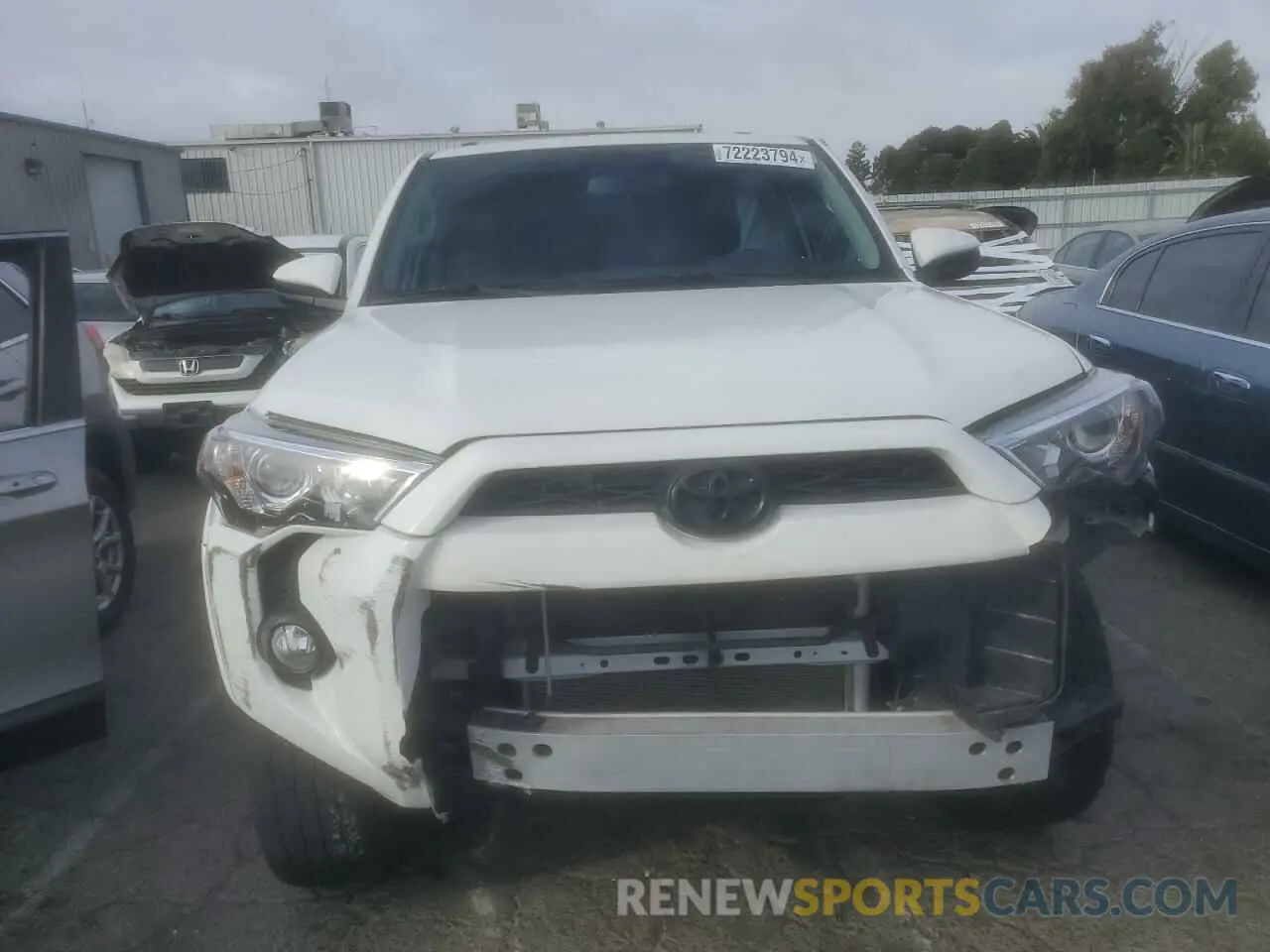 5 fotografías del automóvil dañado JTEBU5JR1K5720223 TOYOTA 4RUNNER 2019