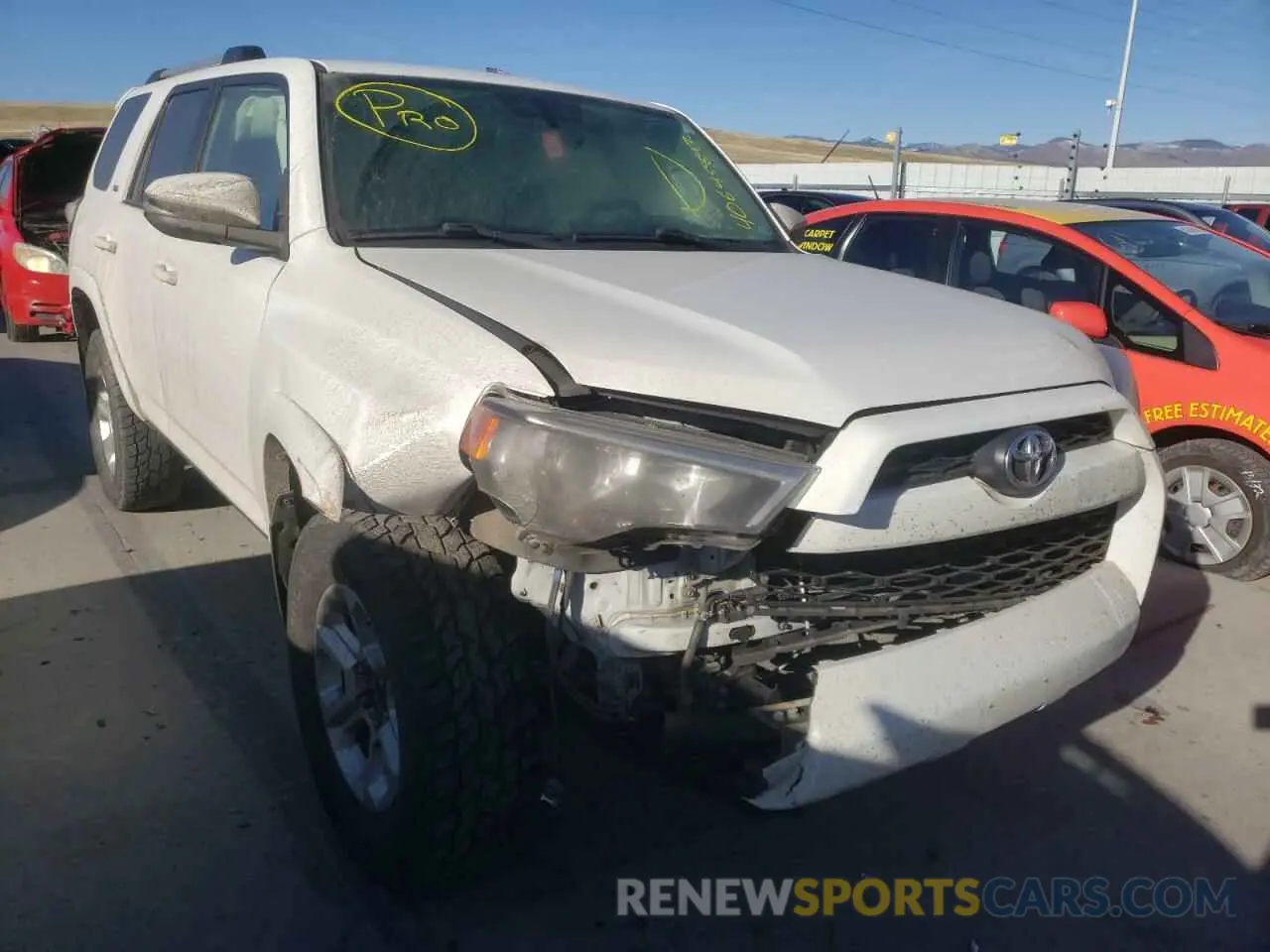 1 fotografías del automóvil dañado JTEBU5JR2K5615755 TOYOTA 4RUNNER 2019