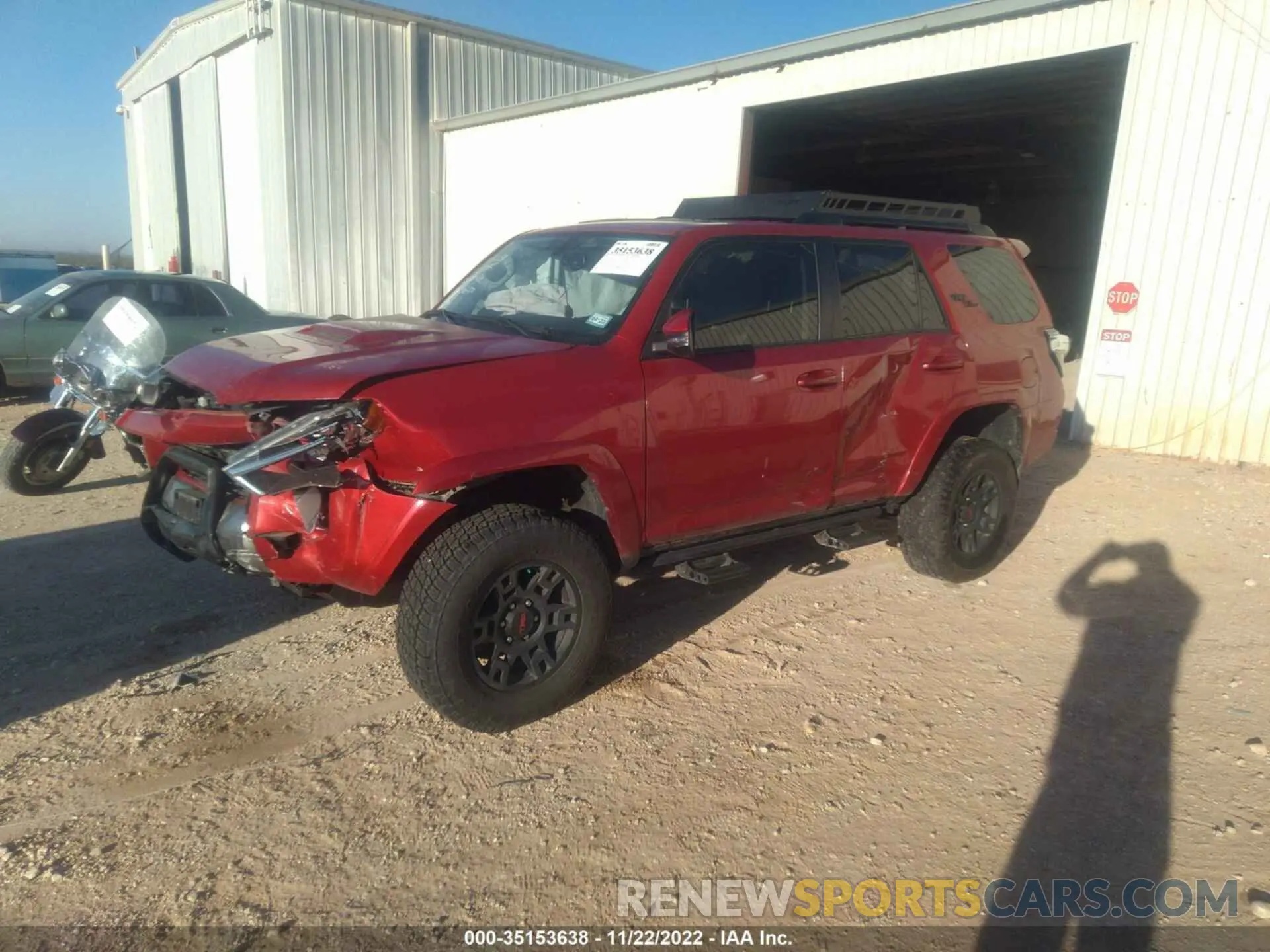 2 fotografías del automóvil dañado JTEBU5JR3K5630619 TOYOTA 4RUNNER 2019