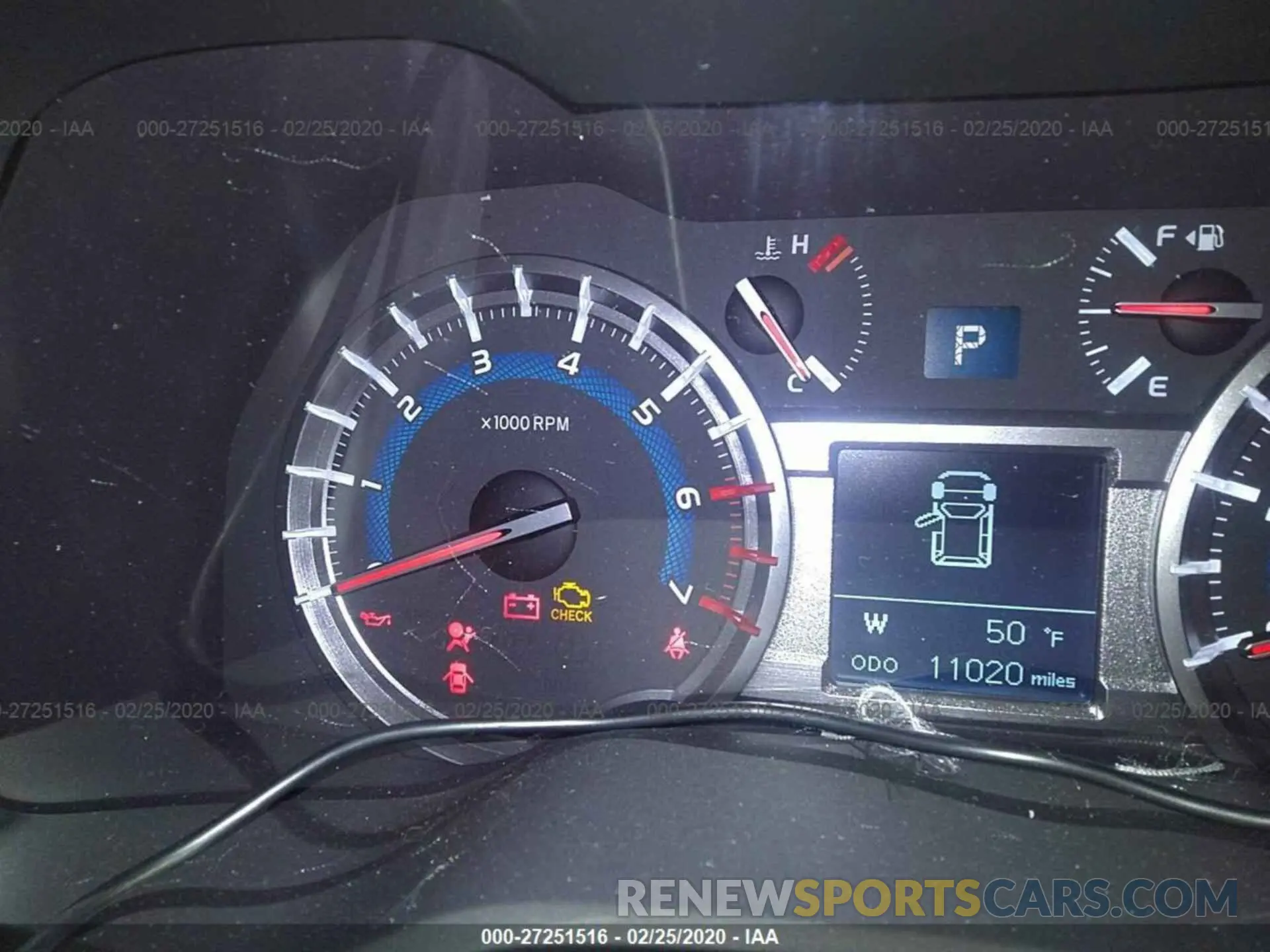 7 fotografías del automóvil dañado JTEBU5JR4K5709636 TOYOTA 4RUNNER 2019