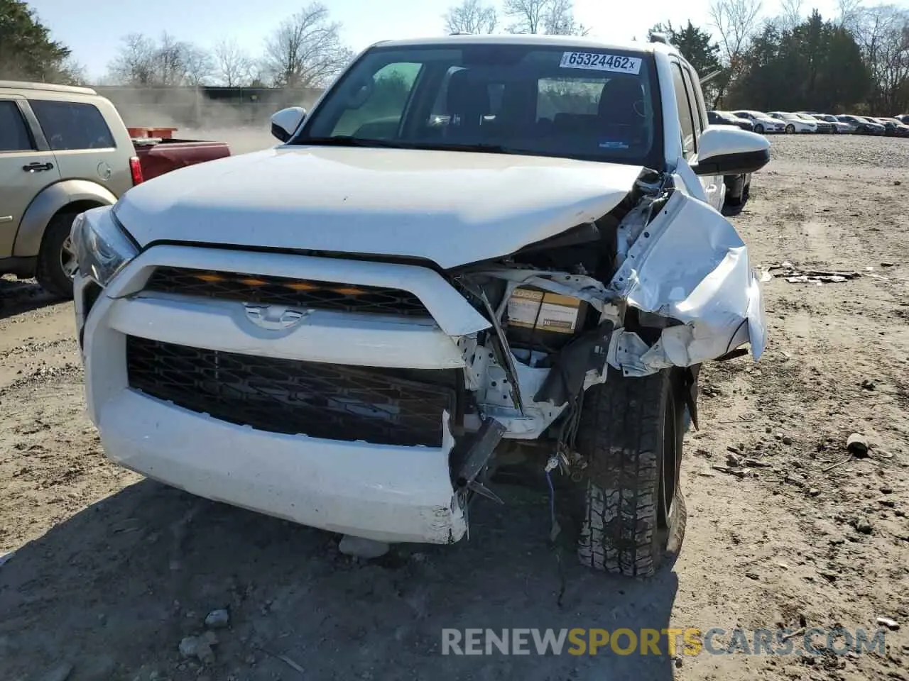 9 fotografías del automóvil dañado JTEBU5JR5K5625292 TOYOTA 4RUNNER 2019
