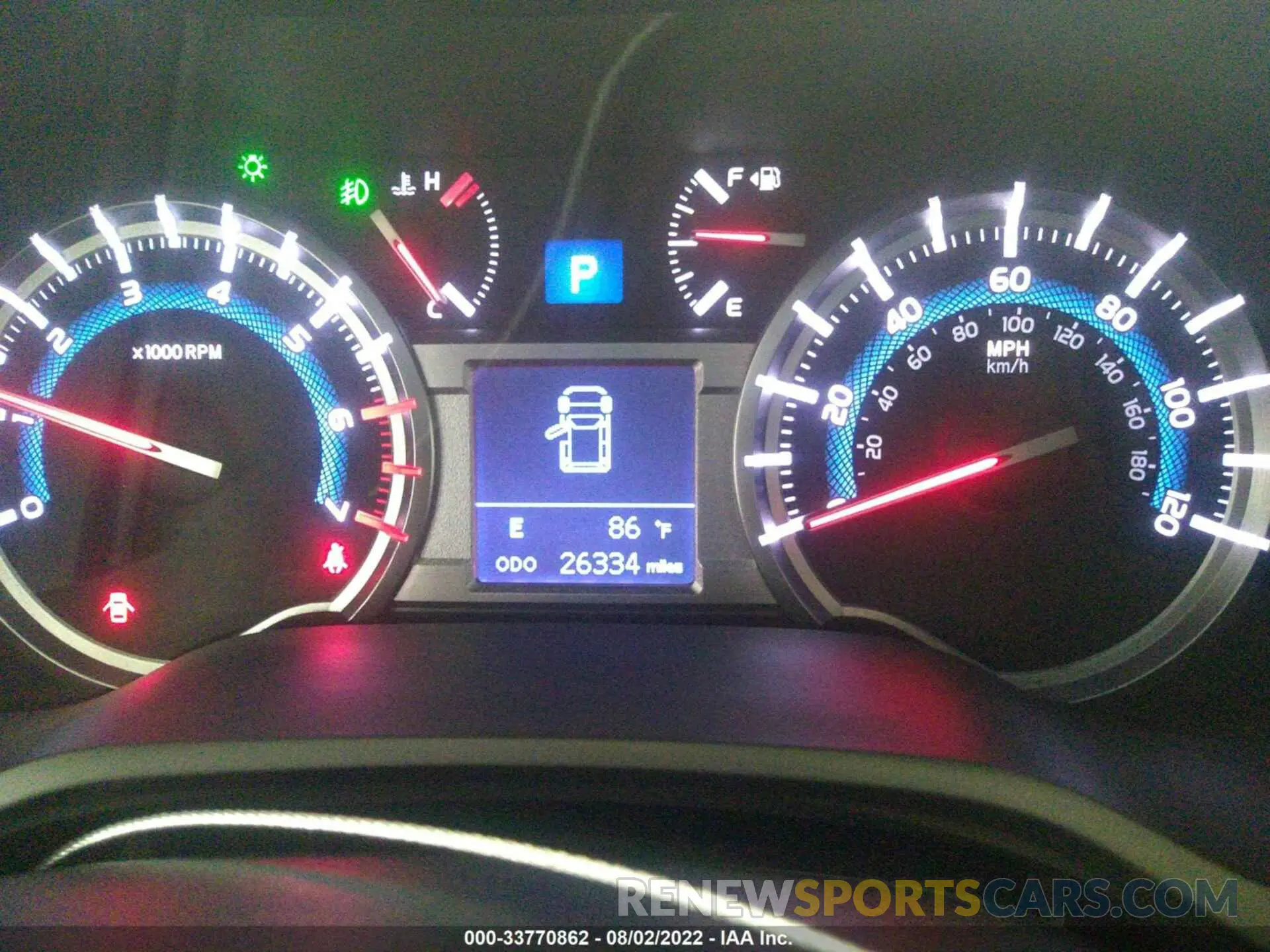 7 fotografías del automóvil dañado JTEBU5JR6K5652050 TOYOTA 4RUNNER 2019