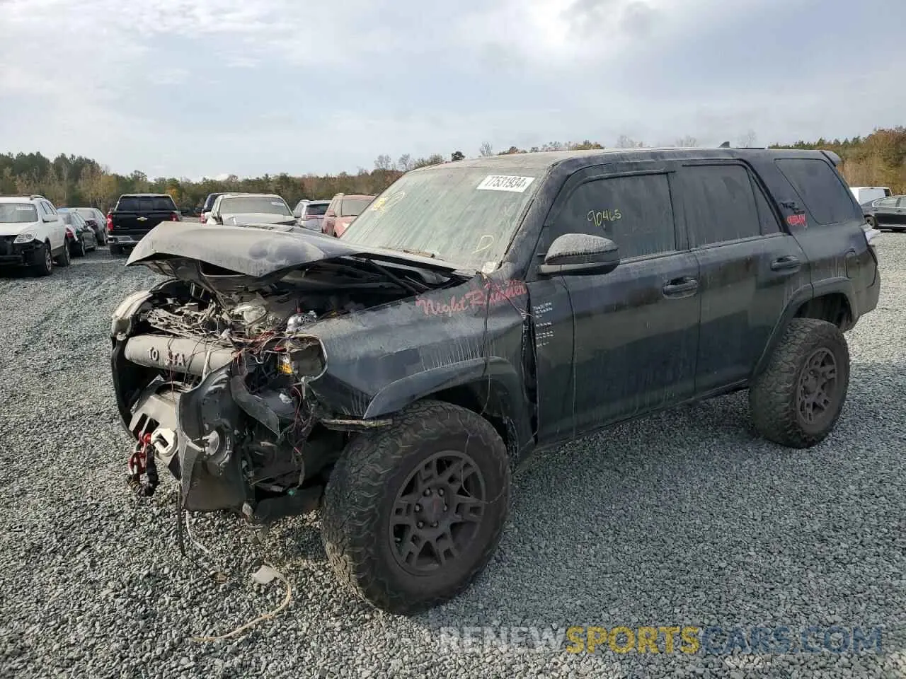 1 fotografías del automóvil dañado JTEBU5JR6K5687347 TOYOTA 4RUNNER 2019