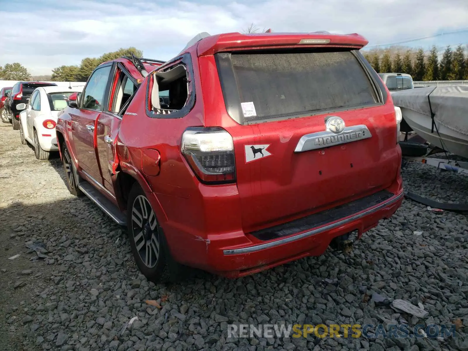 3 fotografías del automóvil dañado JTEBU5JR7K5614567 TOYOTA 4RUNNER 2019