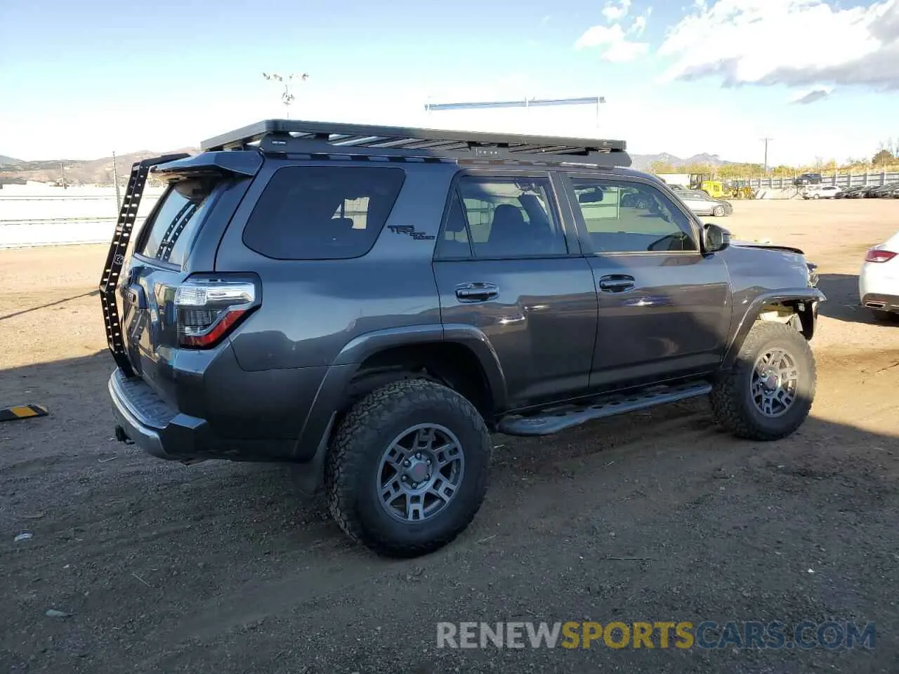 3 fotografías del automóvil dañado JTEBU5JR7K5633443 TOYOTA 4RUNNER 2019