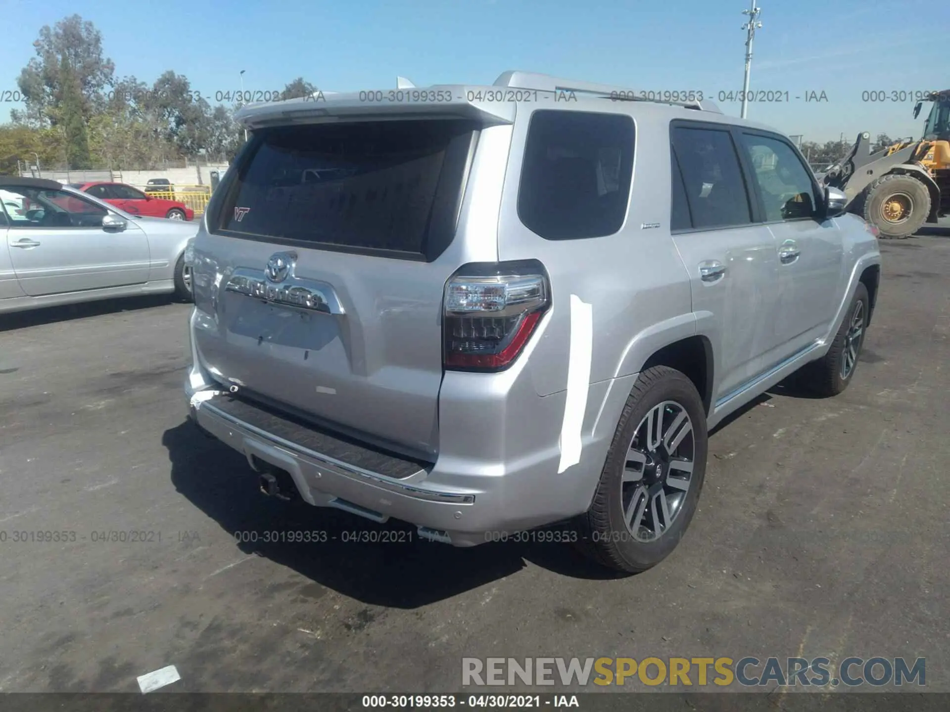 4 fotografías del automóvil dañado JTEBU5JR8K5638232 TOYOTA 4RUNNER 2019