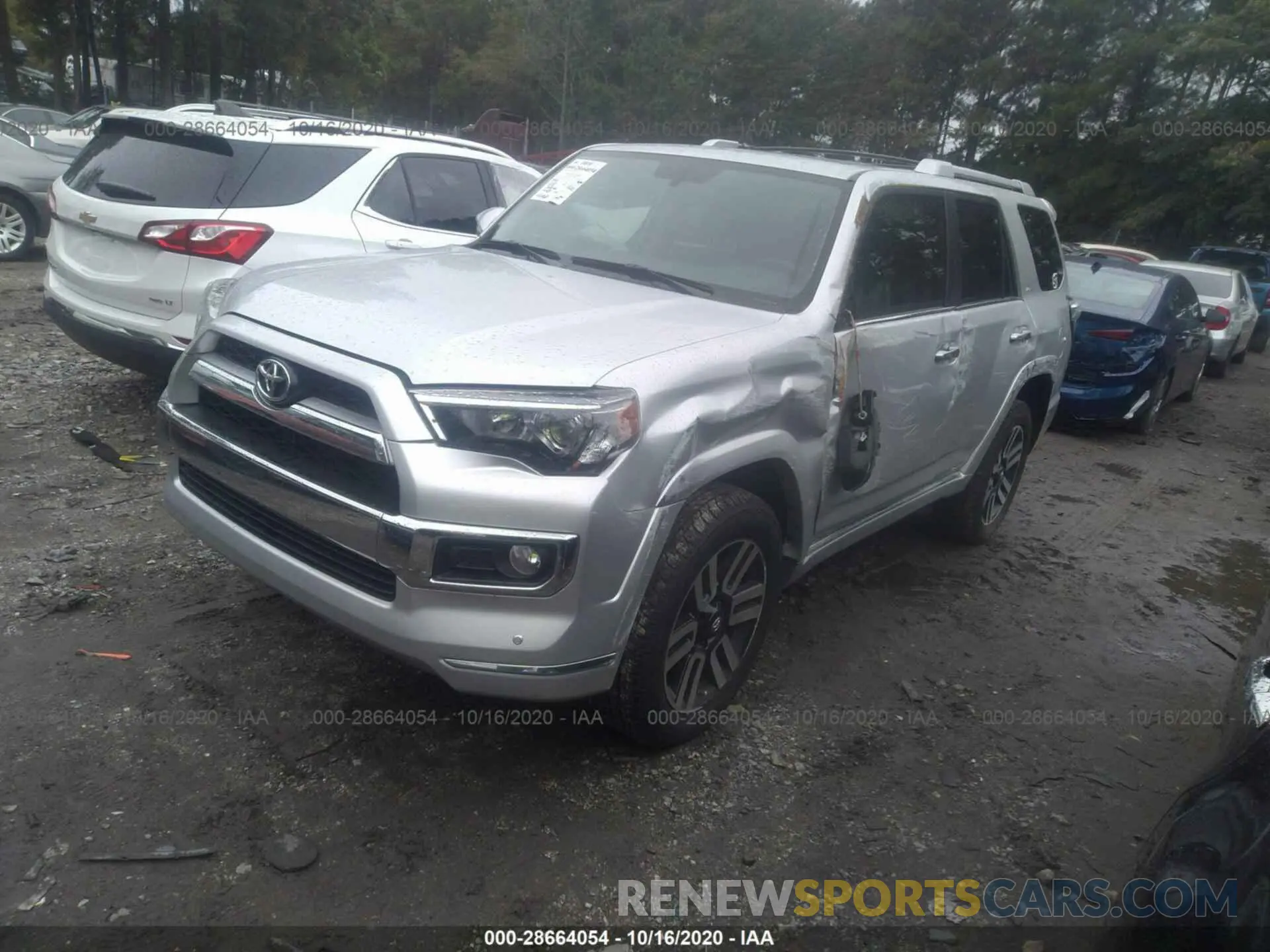 2 fotografías del automóvil dañado JTEBU5JR8K5723667 TOYOTA 4RUNNER 2019