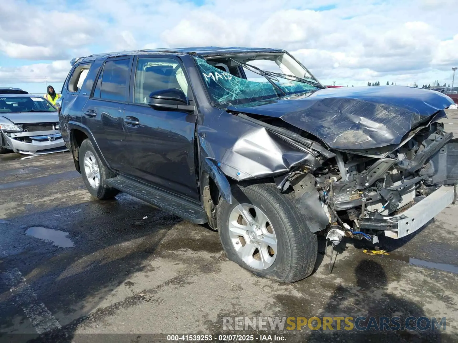 1 fotografías del automóvil dañado JTEBU5JR9K5666170 TOYOTA 4RUNNER 2019
