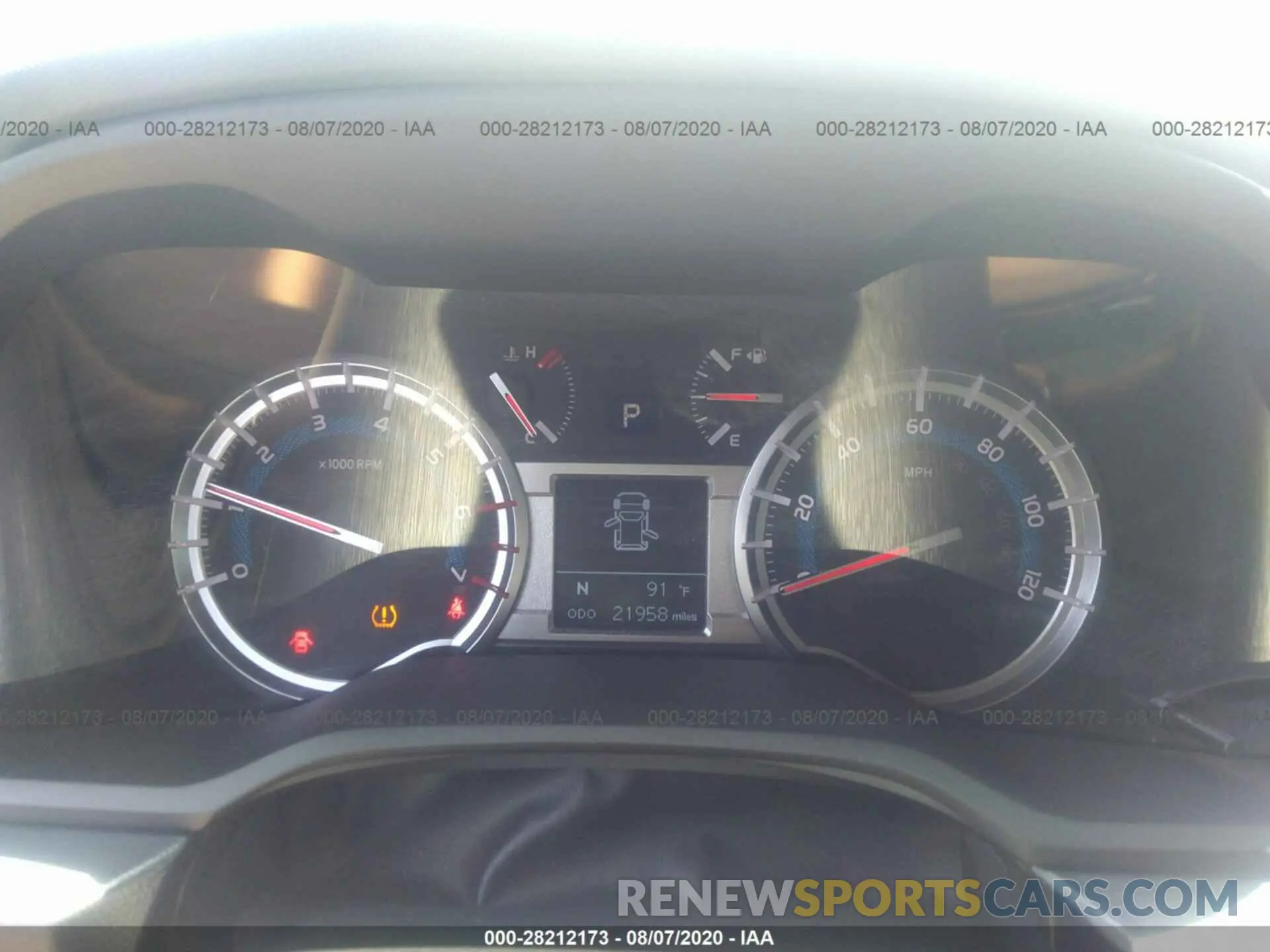 7 fotografías del automóvil dañado JTEBU5JR9K5711687 TOYOTA 4RUNNER 2019
