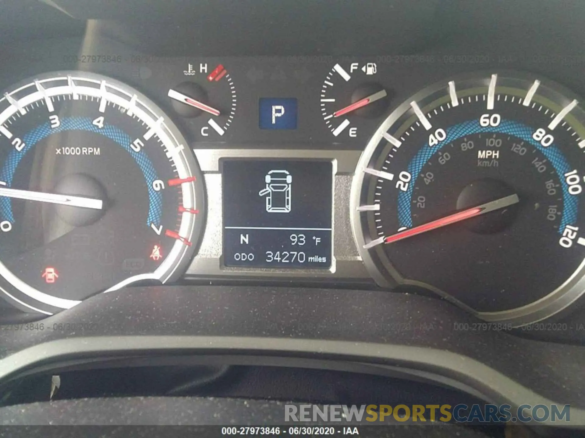 7 fotografías del automóvil dañado JTEZU5JR3K5193610 TOYOTA 4RUNNER 2019