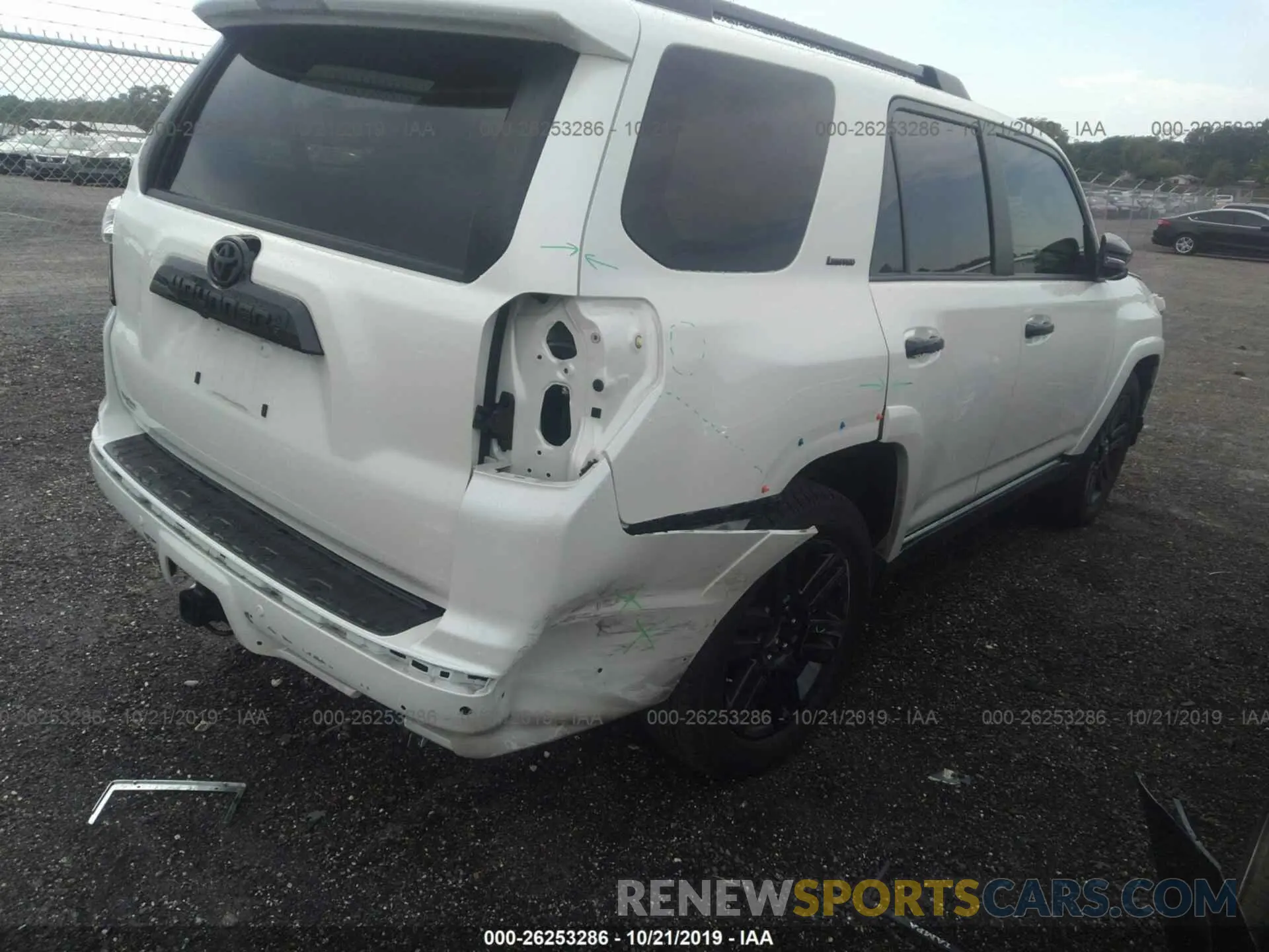 6 fotografías del automóvil dañado JTEZU5JR3K5196264 TOYOTA 4RUNNER 2019