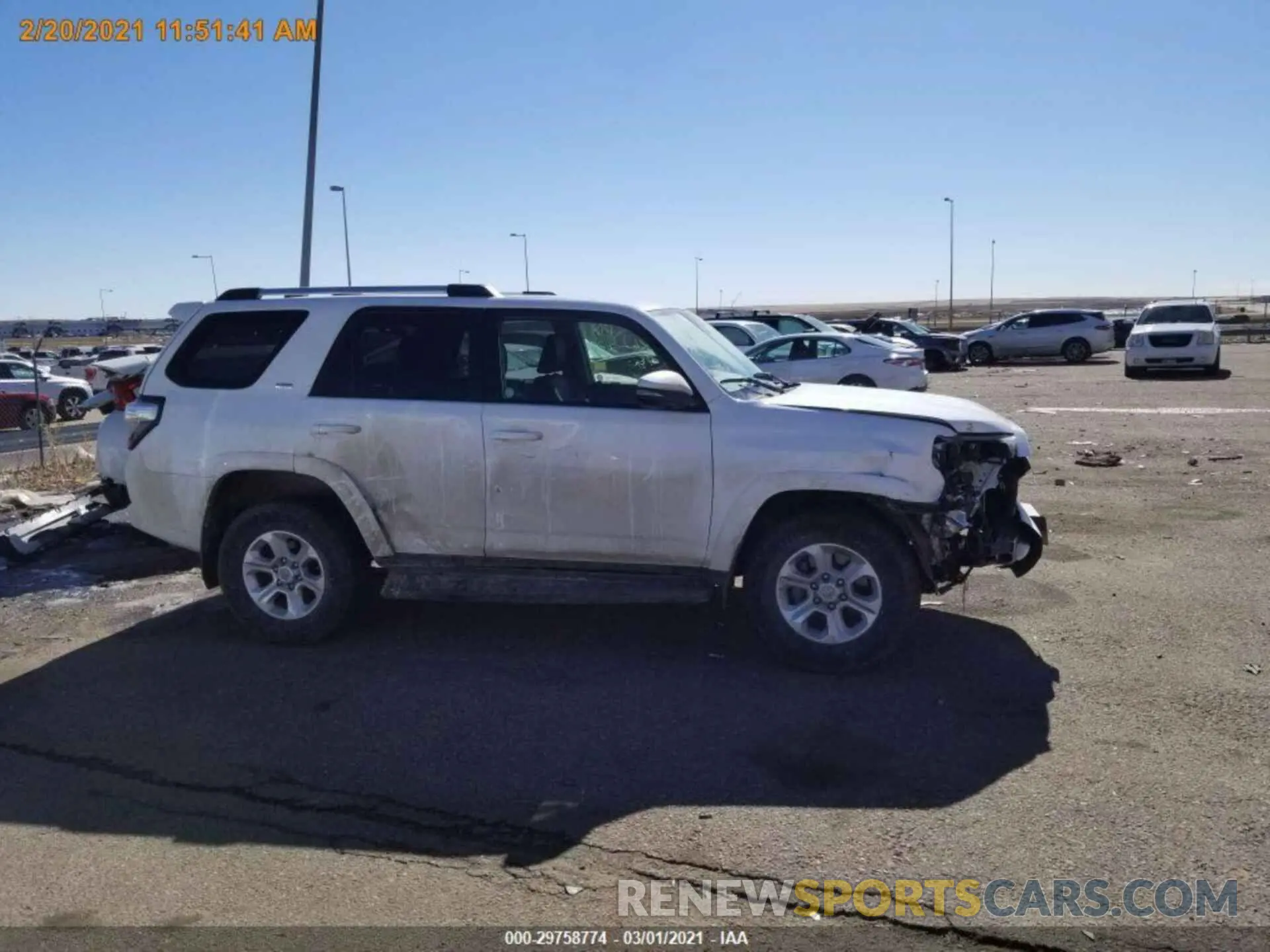18 fotografías del automóvil dañado JTEBU5JR0L5789700 TOYOTA 4RUNNER 2020