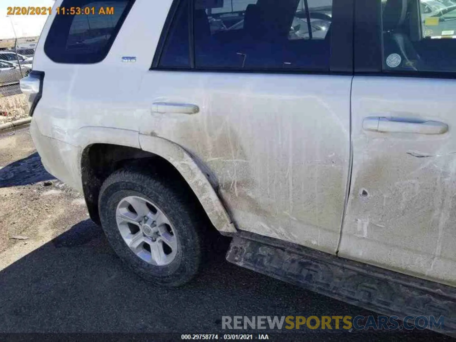 19 fotografías del automóvil dañado JTEBU5JR0L5789700 TOYOTA 4RUNNER 2020