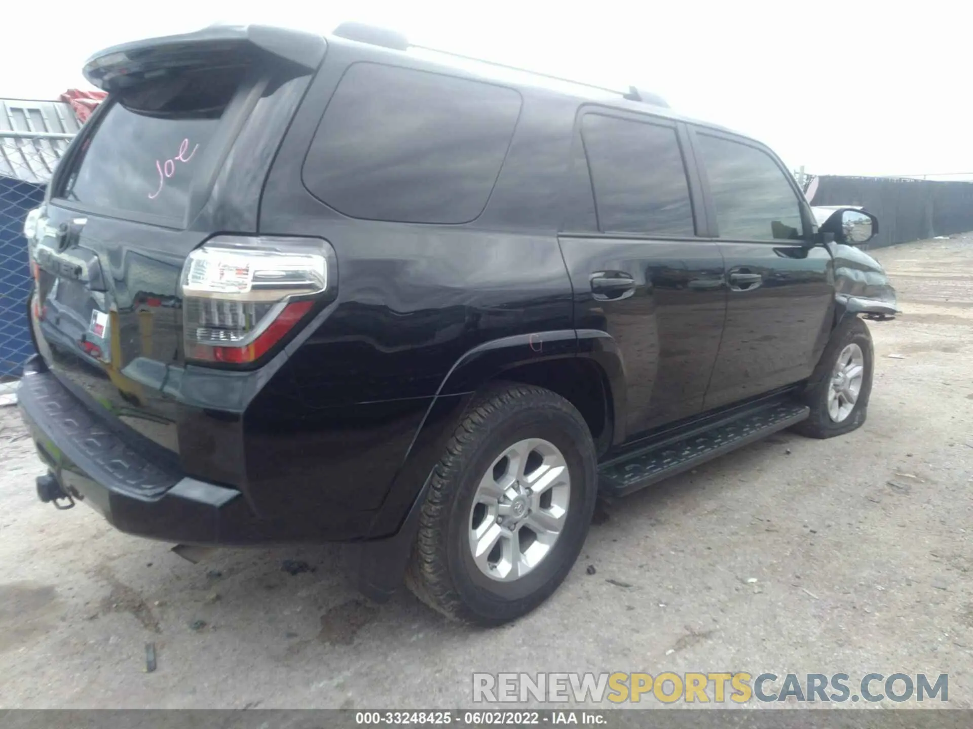 4 fotografías del automóvil dañado JTEBU5JR1L5772985 TOYOTA 4RUNNER 2020