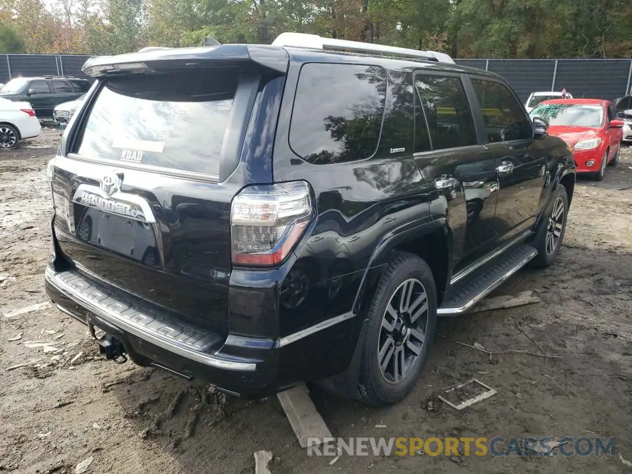4 fotografías del automóvil dañado JTEBU5JR2L5780433 TOYOTA 4RUNNER 2020