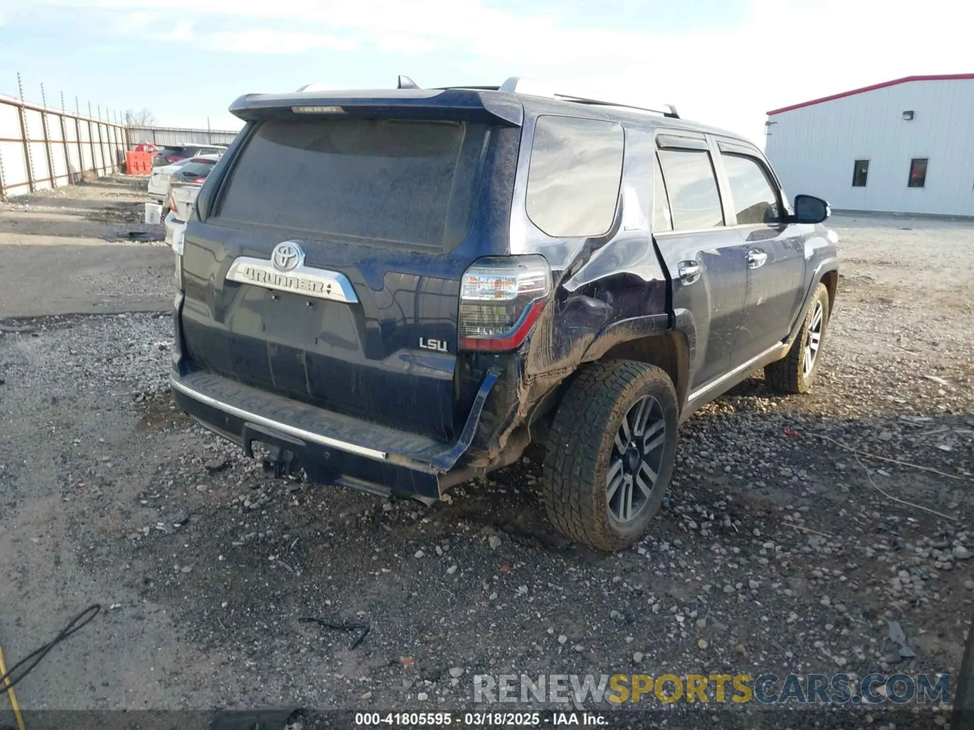 4 fotografías del automóvil dañado JTEBU5JR2L5830456 TOYOTA 4RUNNER 2020