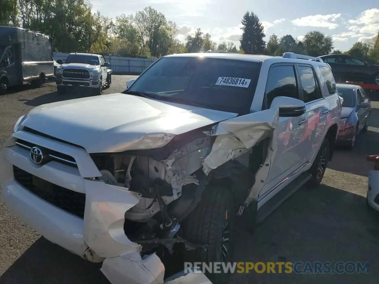 1 fotografías del automóvil dañado JTEBU5JR4L5830085 TOYOTA 4RUNNER 2020