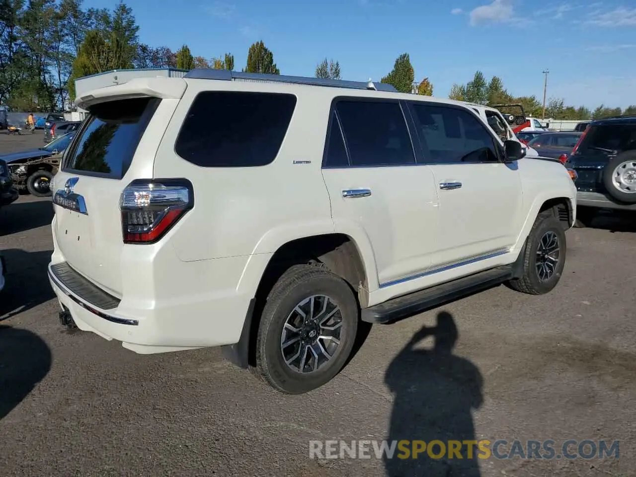 3 fotografías del automóvil dañado JTEBU5JR4L5830085 TOYOTA 4RUNNER 2020