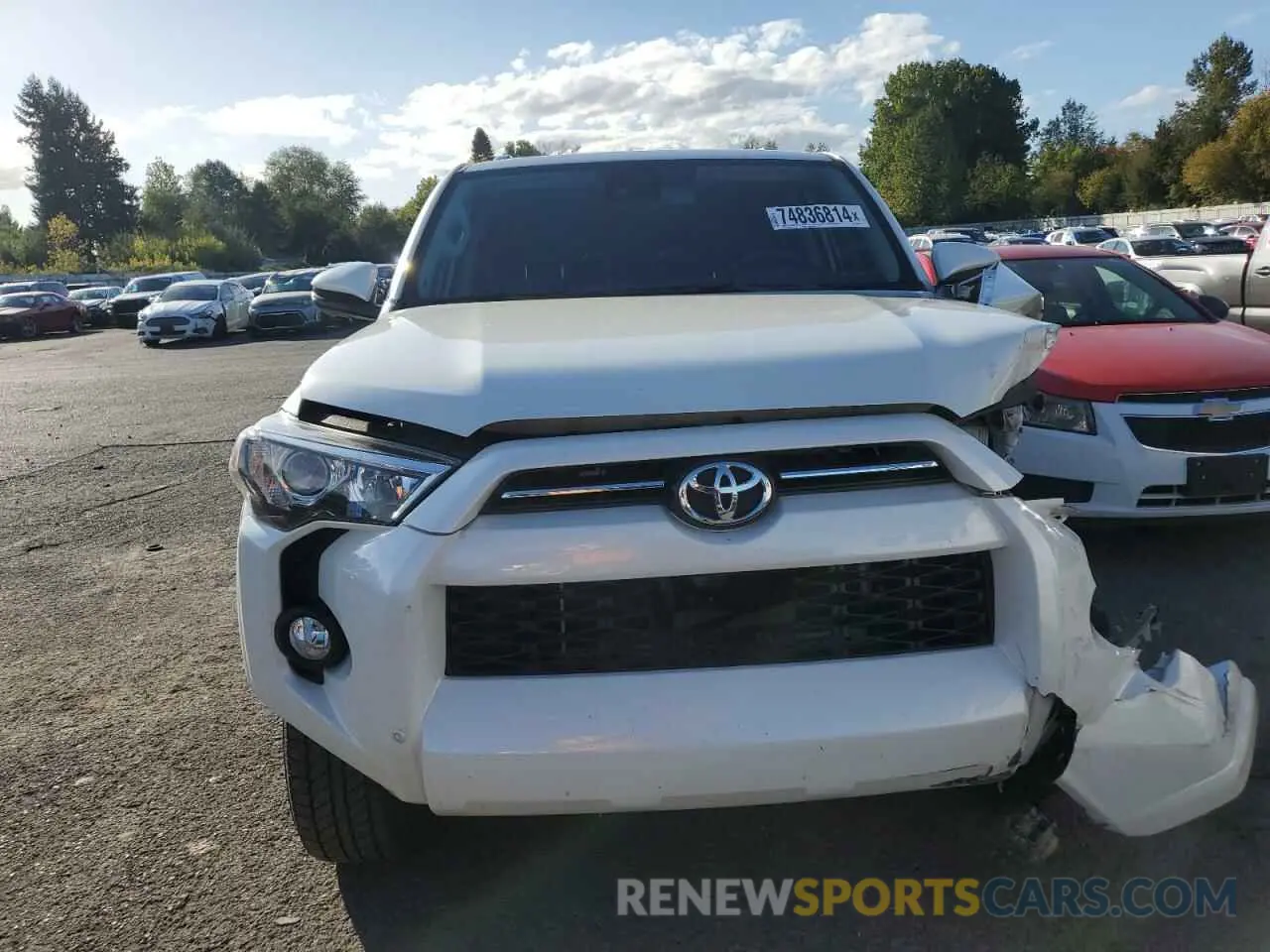 5 fotografías del automóvil dañado JTEBU5JR4L5830085 TOYOTA 4RUNNER 2020