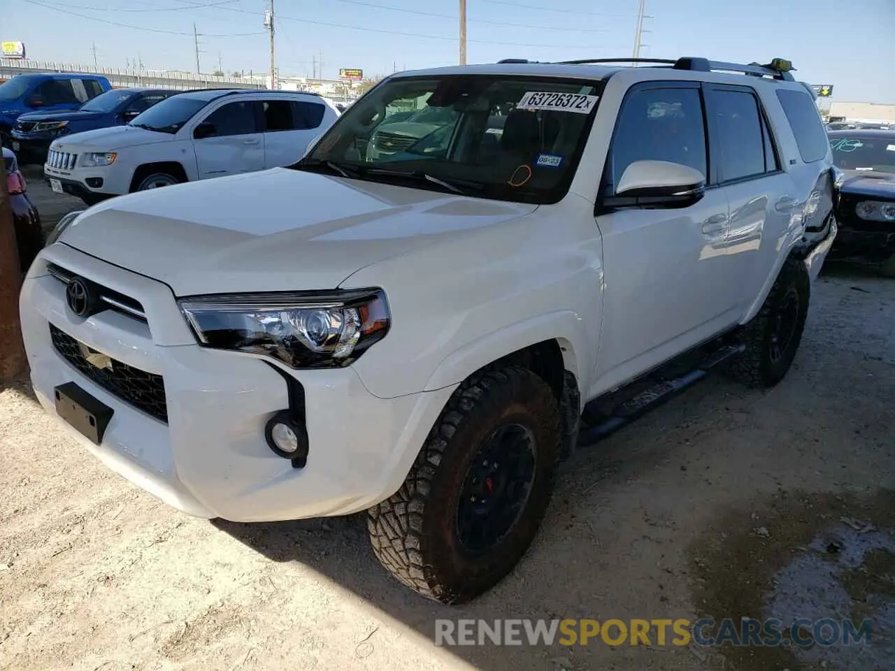 2 fotografías del automóvil dañado JTEBU5JR5L5833626 TOYOTA 4RUNNER 2020