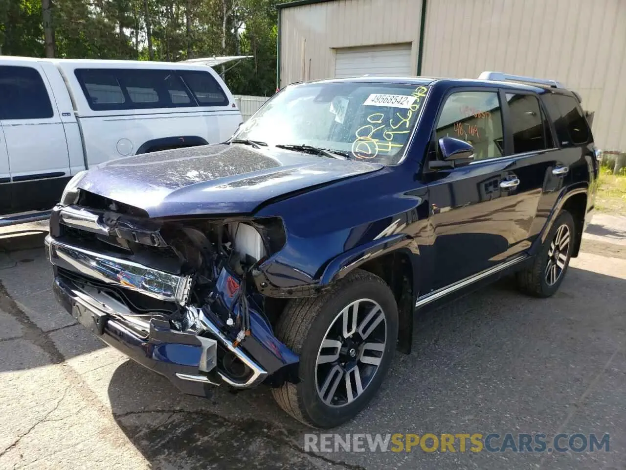 2 fotografías del automóvil dañado JTEBU5JR6L5770360 TOYOTA 4RUNNER 2020
