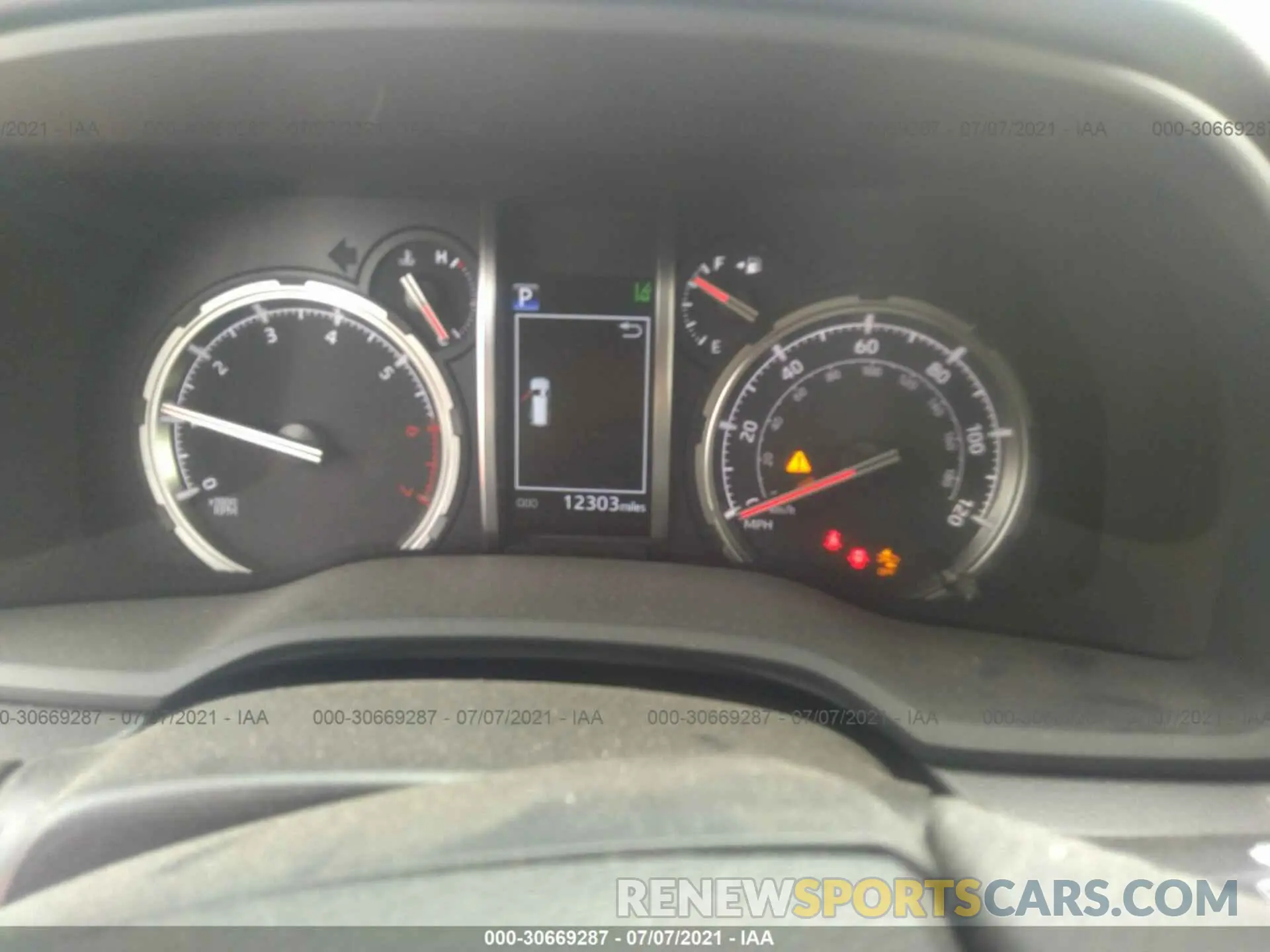 7 fotografías del automóvil dañado JTEBU5JR6L5802949 TOYOTA 4RUNNER 2020