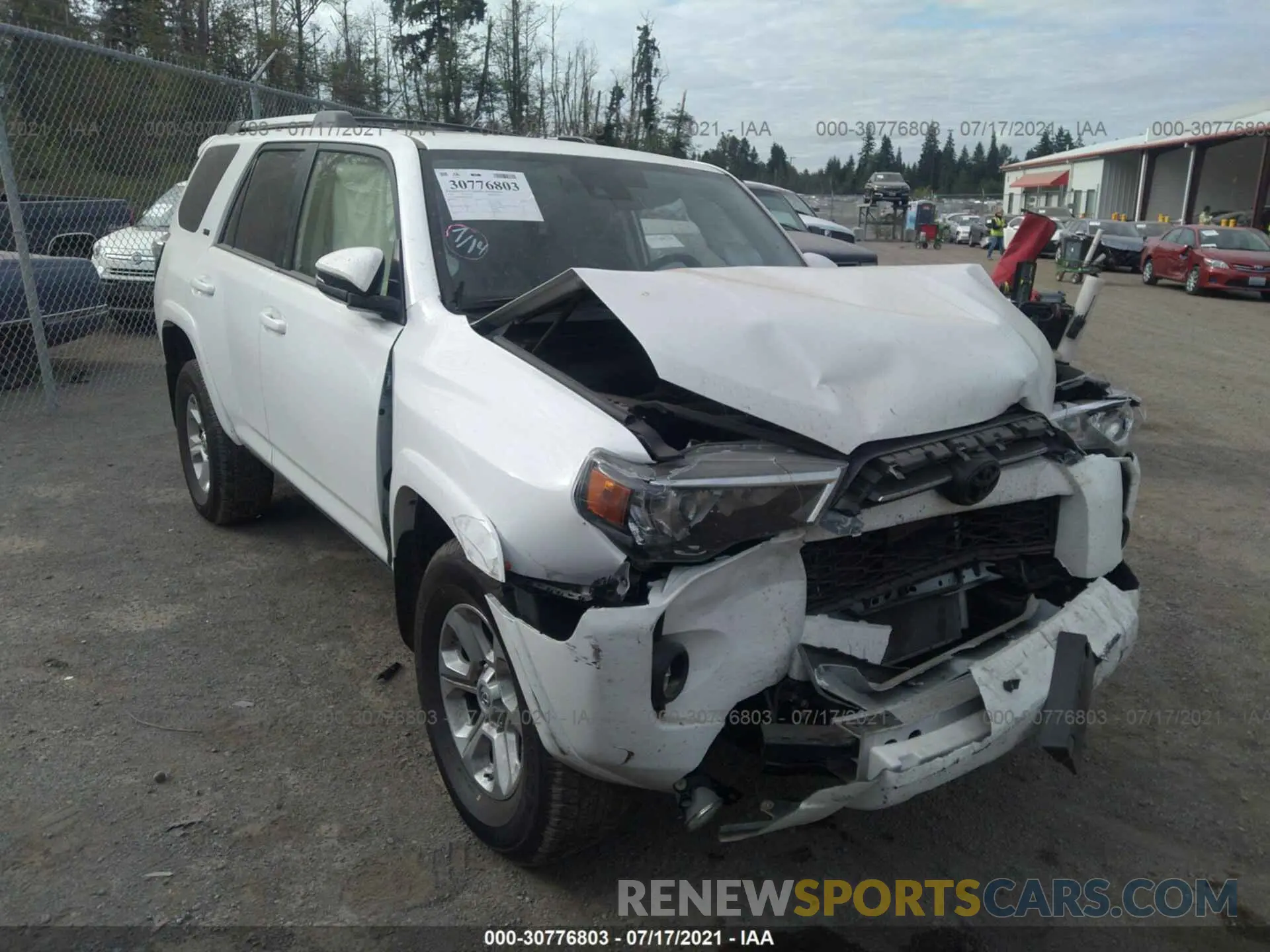 1 fotografías del automóvil dañado JTEBU5JR6L5828743 TOYOTA 4RUNNER 2020