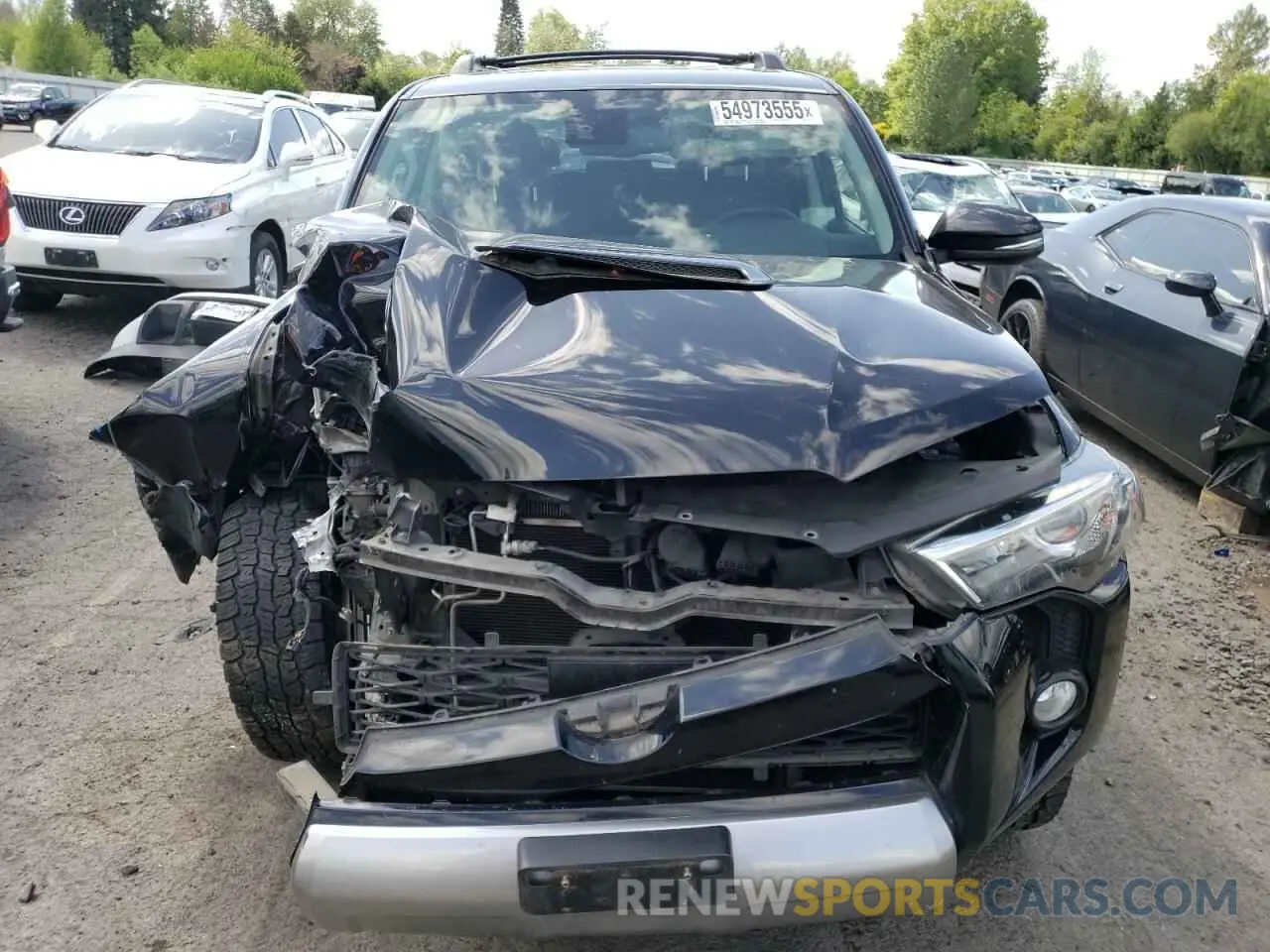 5 fotografías del automóvil dañado JTEBU5JR7L5773767 TOYOTA 4RUNNER 2020